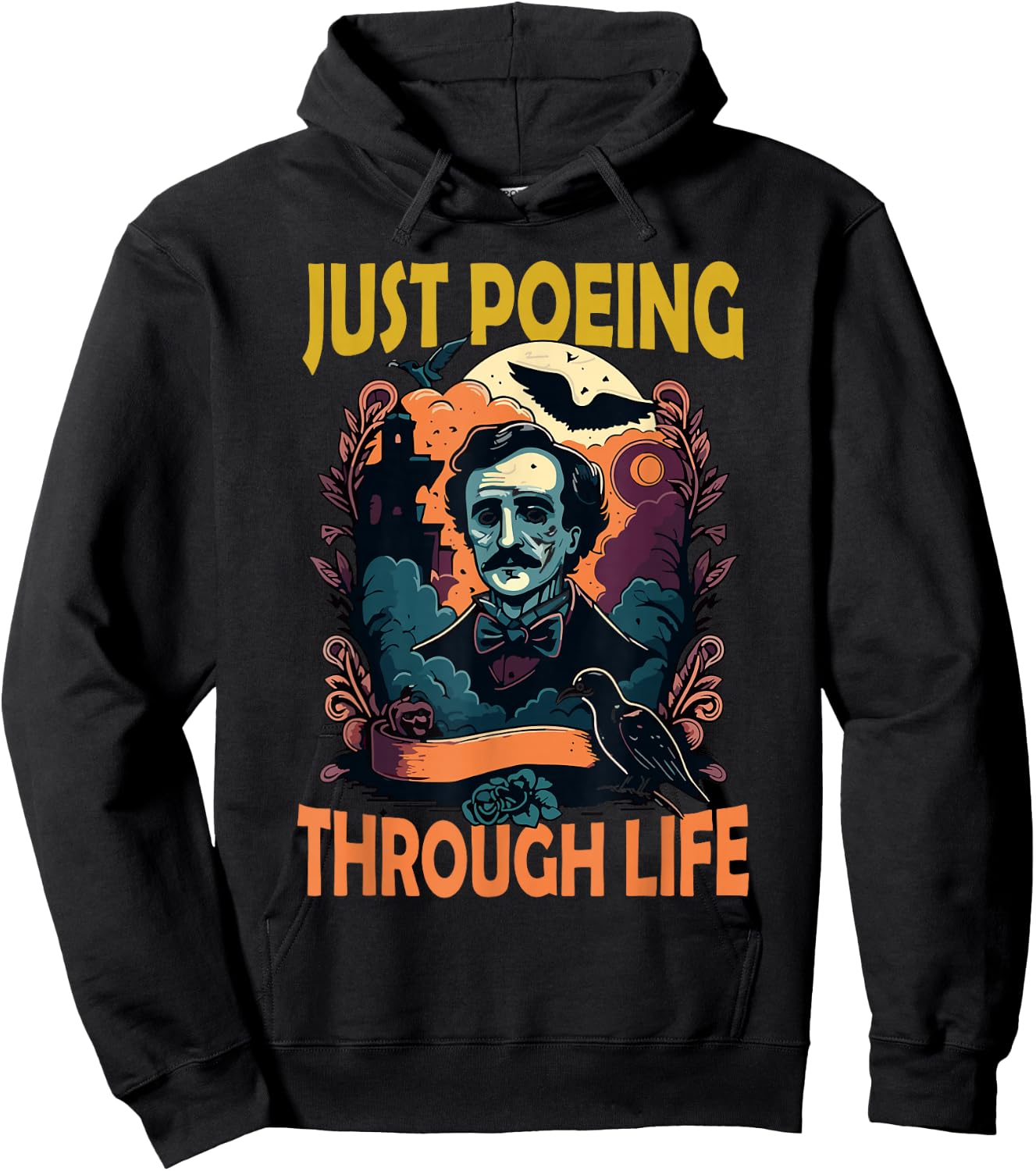 Gothic Edgar Allan Poe The Raven Dark Academia Literature Hoodie - Hoodie | Black