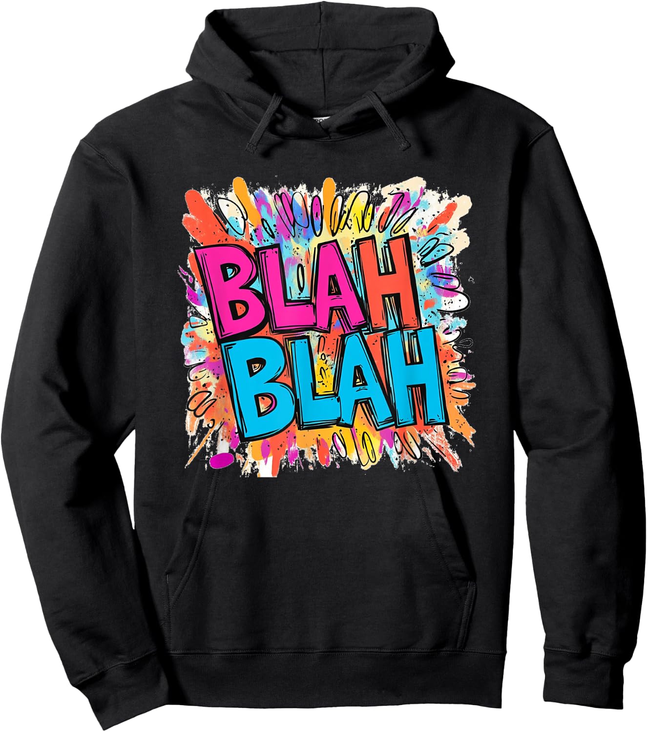 Mehrfarbiges Blah-Kostüm Hoodie - Hoodie | Black