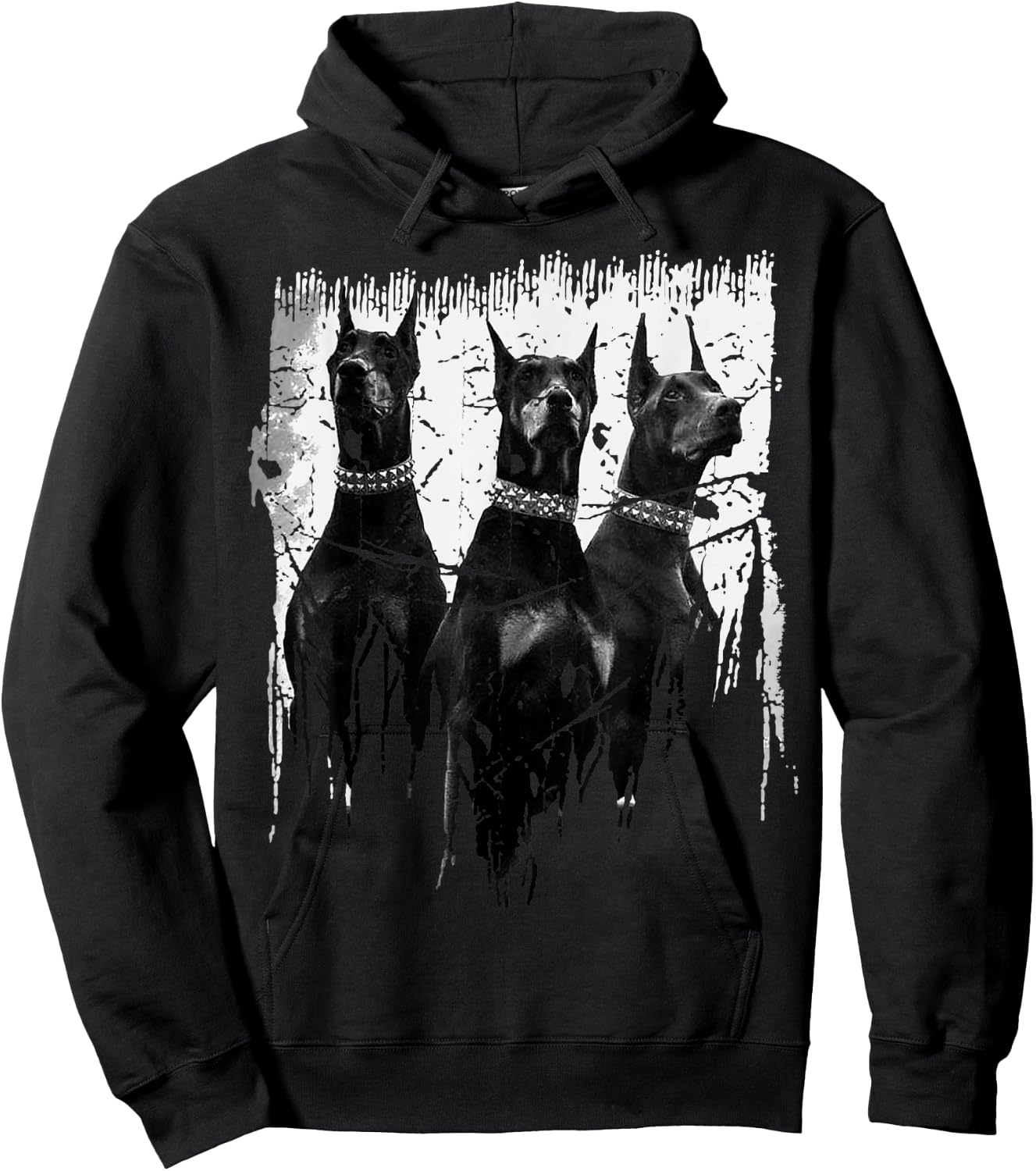 Dobermann Pinscher Black and White Dog Lovers für Männer, Frauen, Mädchen, Kinder - Schwarz, Kurzarm, Klassische Passform, S Hoodie - Hoodie | Black