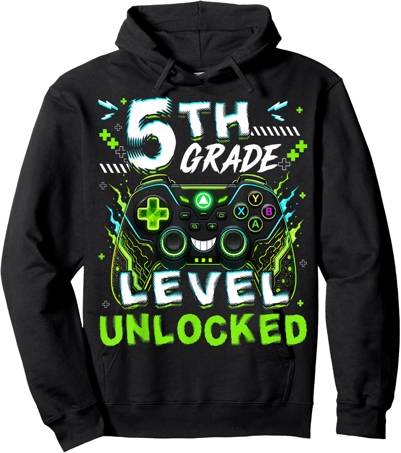 Back to School 5th Grade Level Unlocked Video Gamer Boy Kid Hoodie - Hoodie | Black
