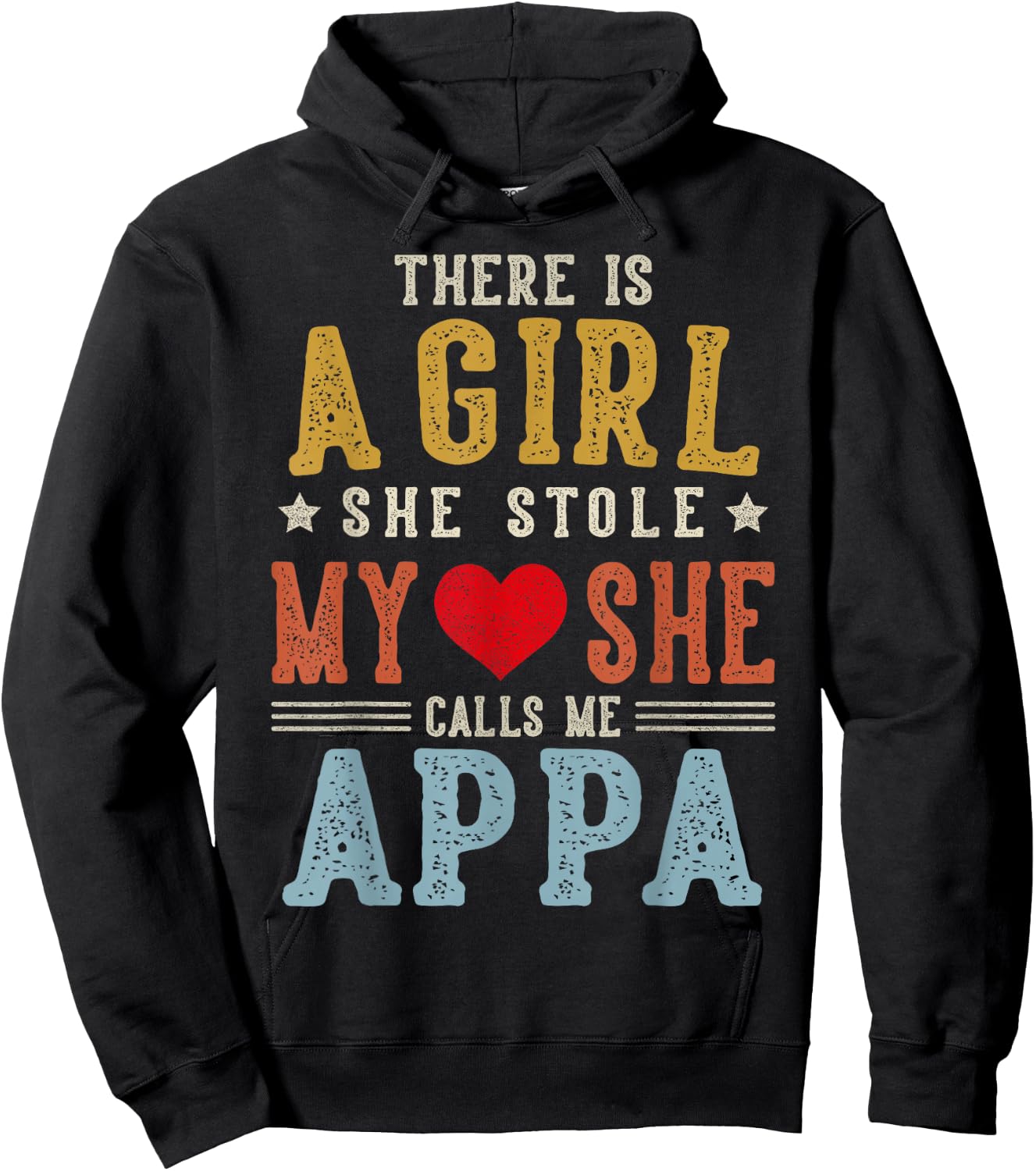 She Calls Me Appa Funny Fathers Day Grandpa Hoodie - Hoodie | Black
