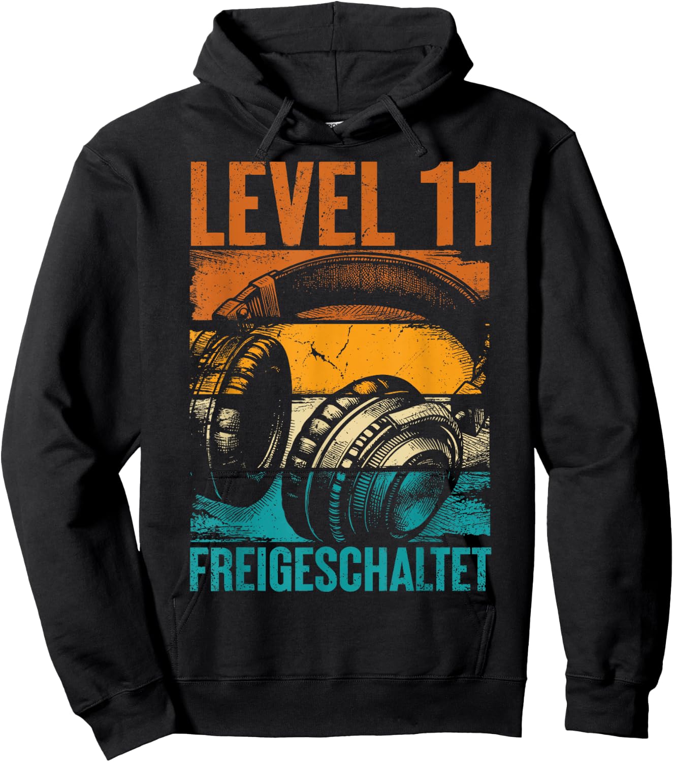 11th Birthday Boys Video Gamer Level 11 Unlocked Boys Hoodie - Hoodie | Black