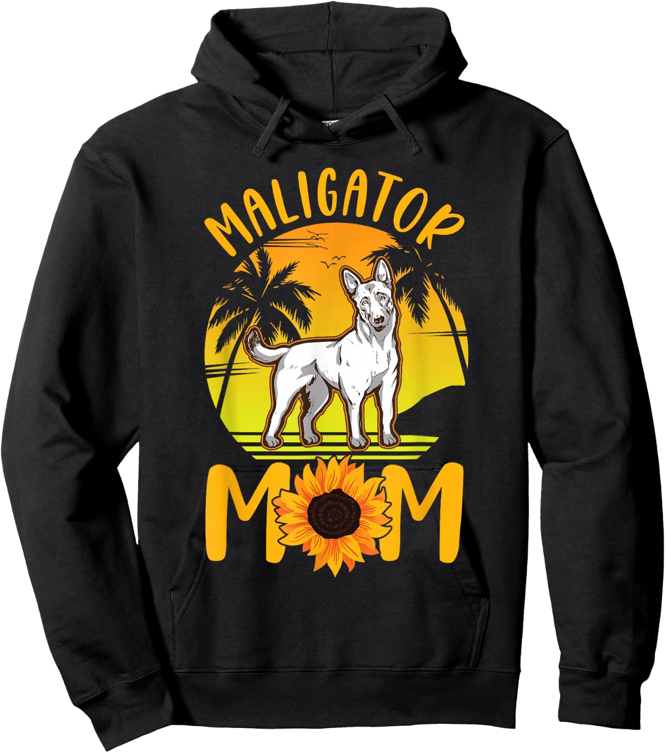 Maligator Mom Belgian Shepherd Belgian Malinois Hoodie - Hoodie | Black