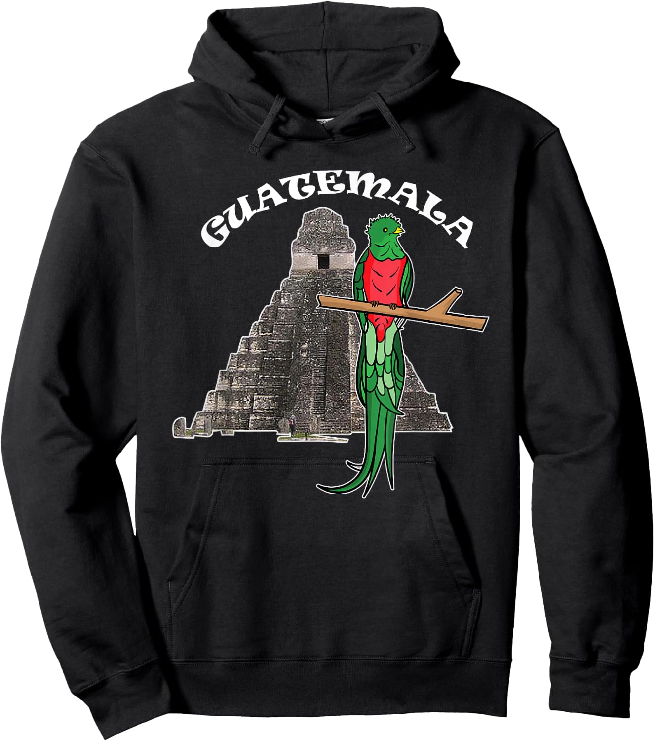 Guatemala Bird Tikal Guatemalan Souvenirs Guatemala Quetzal Hoodie - Hoodie | Black