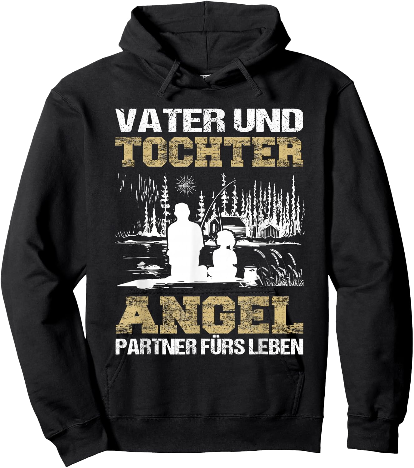 Vater und Tochter Angel Partner fürs Leben Angeln Hoodie - Hoodie | Black