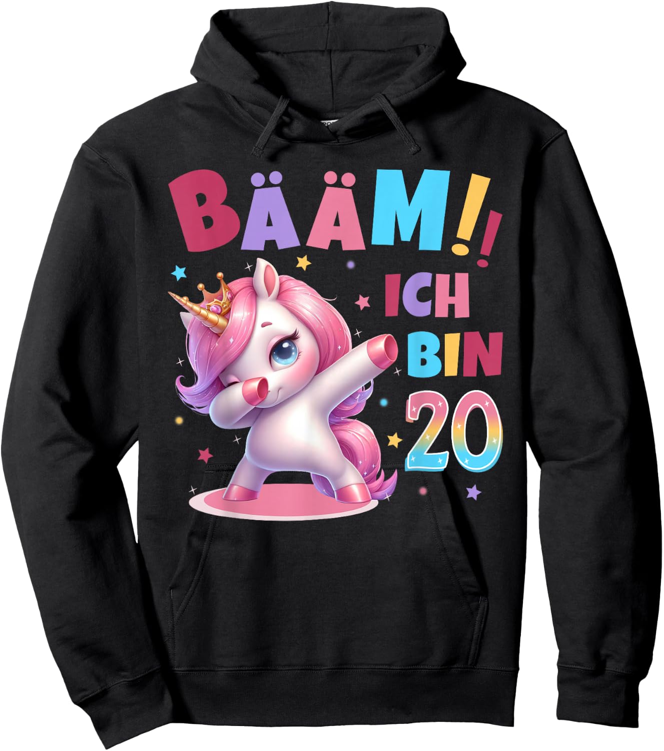 20th Birthday Woman 20 Years Unicorn Party Outfit Unicorn , black Hoodie - Hoodie | Black