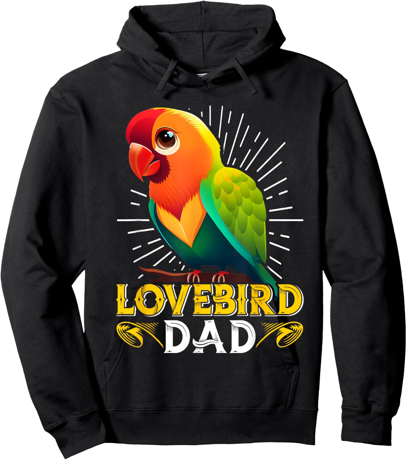 Lovebird Dad Bird lover Parrot Men Lovebird Daddy Hoodie - Hoodie | Black