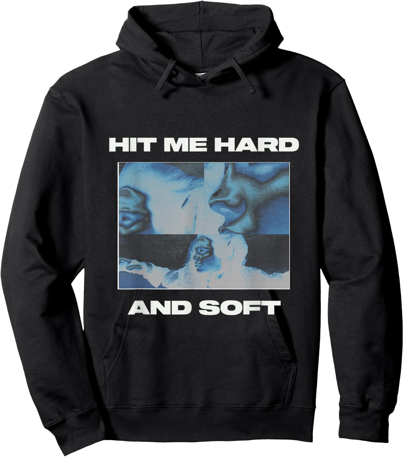 Official Billie Eilish HIT ME Hard and Soft Blue Reverse , Blue, S Hoodie - Hoodie | Black