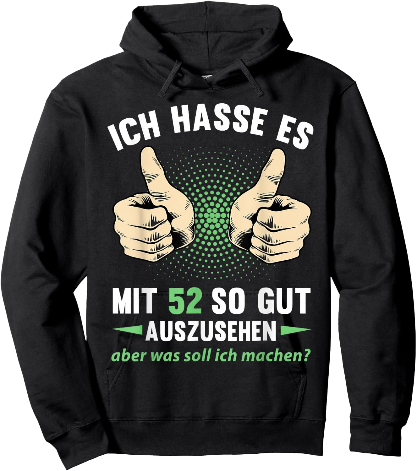 52. Geburtstag Mann Frau 52 Jahre 1974 Deko Lustig Geschenk Hoodie - Hoodie | Black