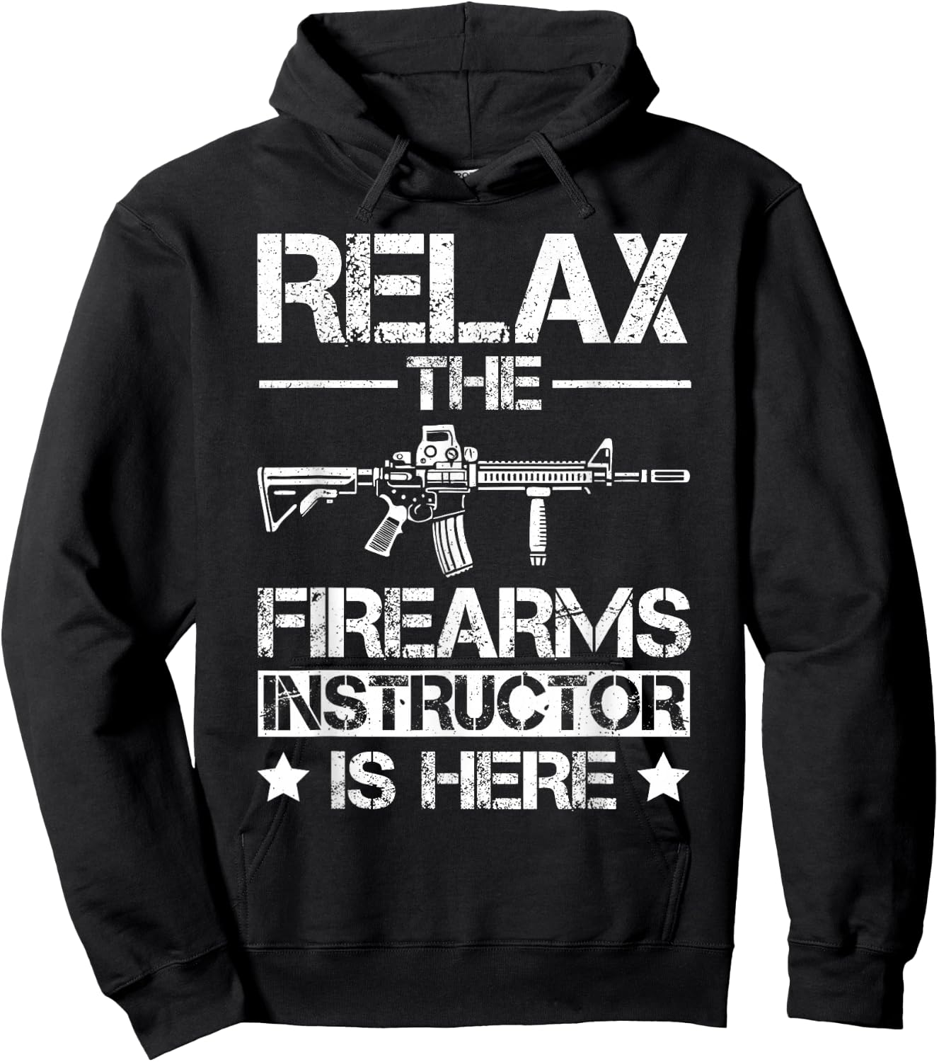 Relax The Firearm Instructor is here Hoodie - Hoodie | Black