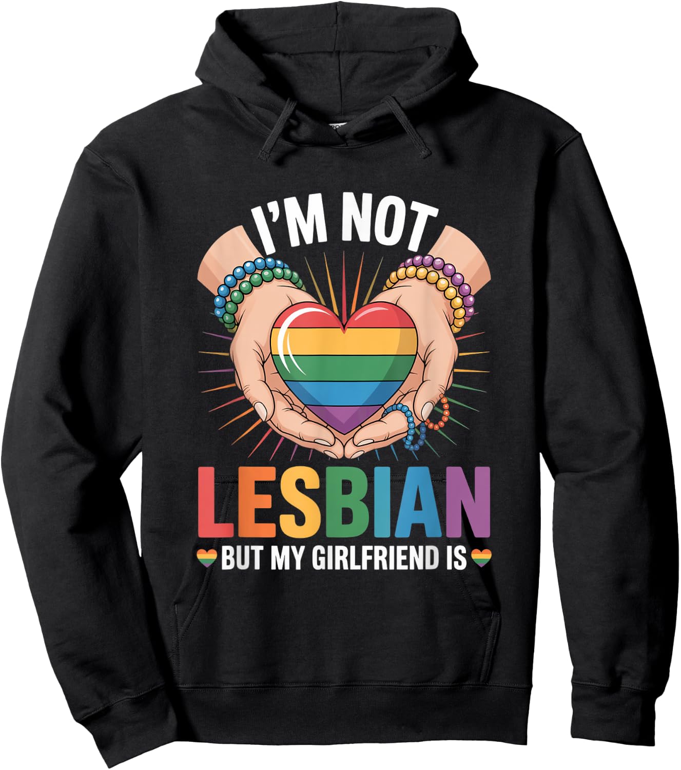 I'm not lesbian but my girlfriend is Hoodie - Hoodie | Black