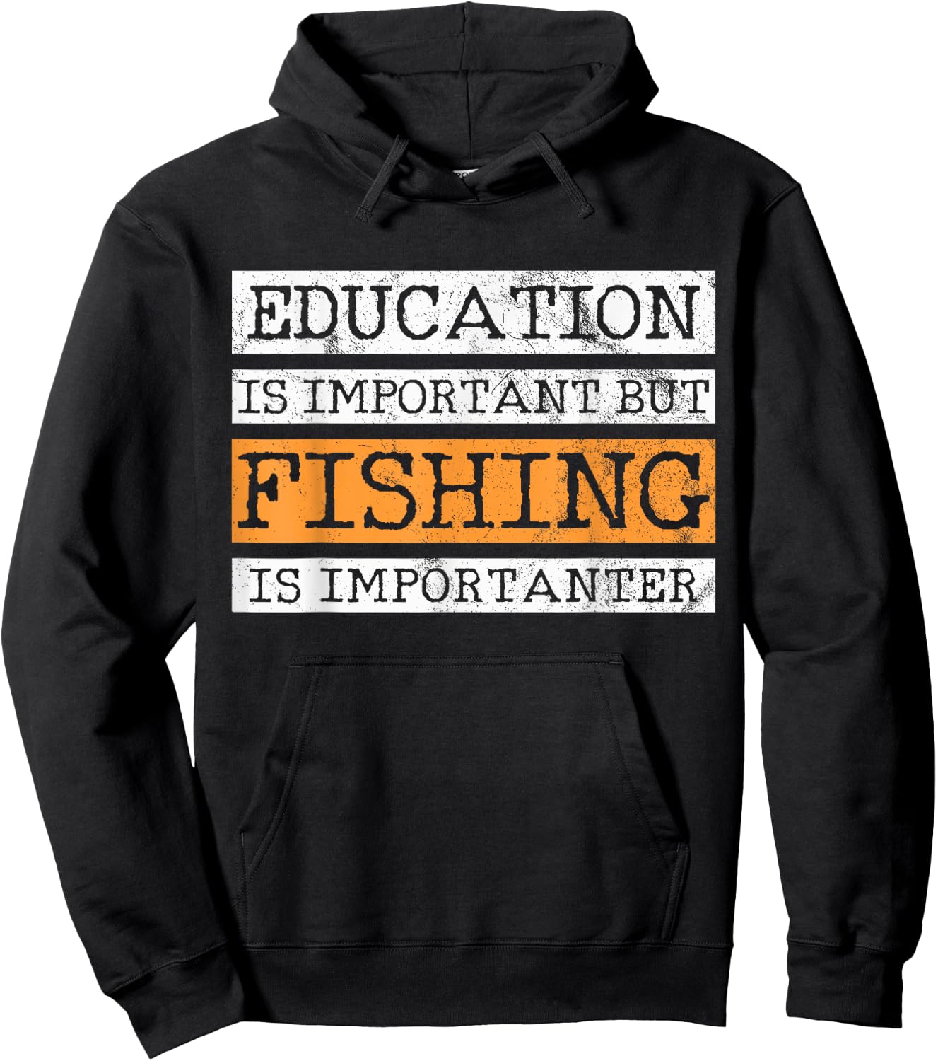 Education Is Important But Fishing Is Importanter Hoodie - Hoodie | Black