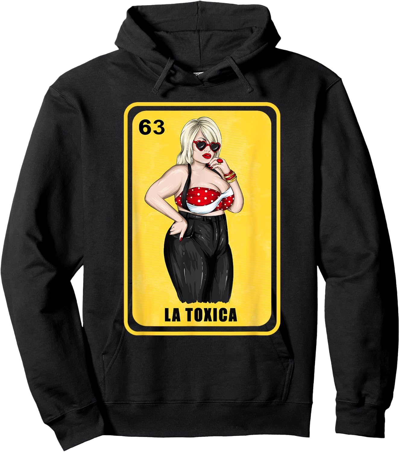 Funny Gifts Spanish-Mexican Bingo for Toxica- La Toxica Hoodie - Hoodie | Black