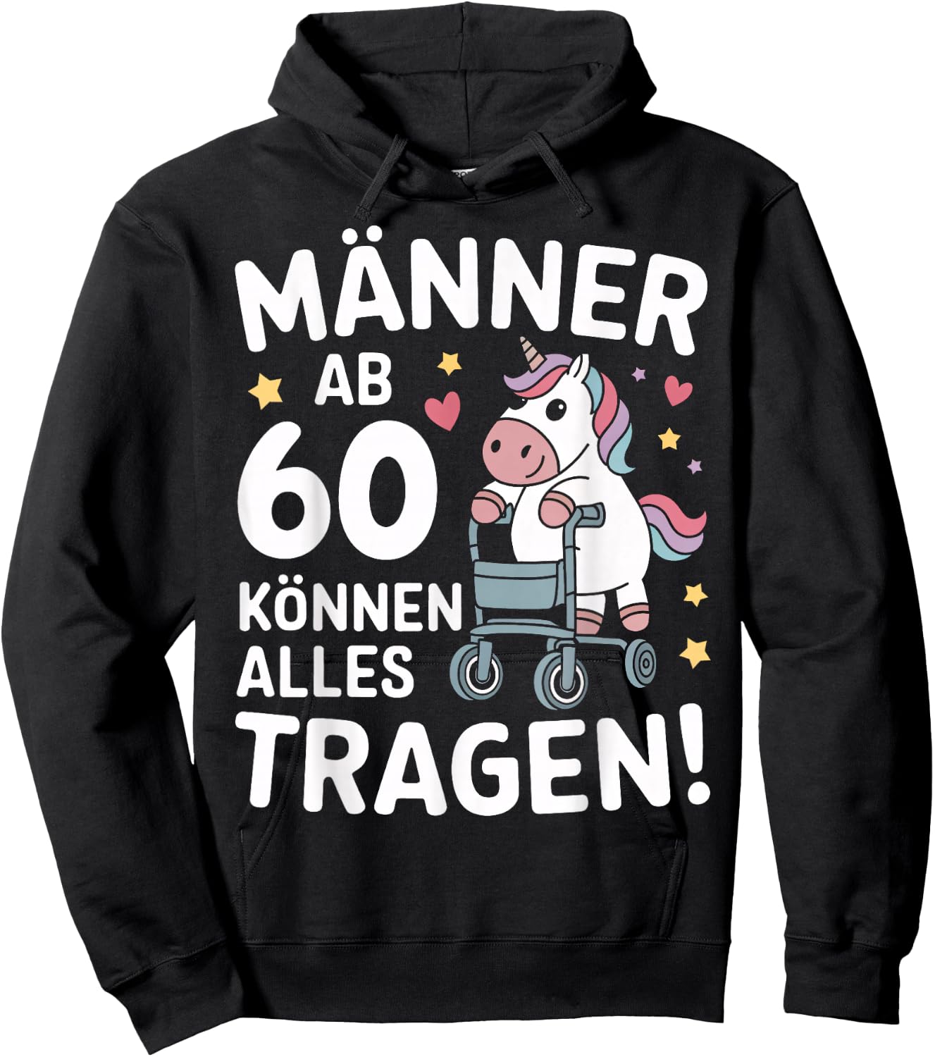 60th Birthday Man Woman 60 Years 1964 Decorative Funny Gift , black Hoodie - Hoodie | Black