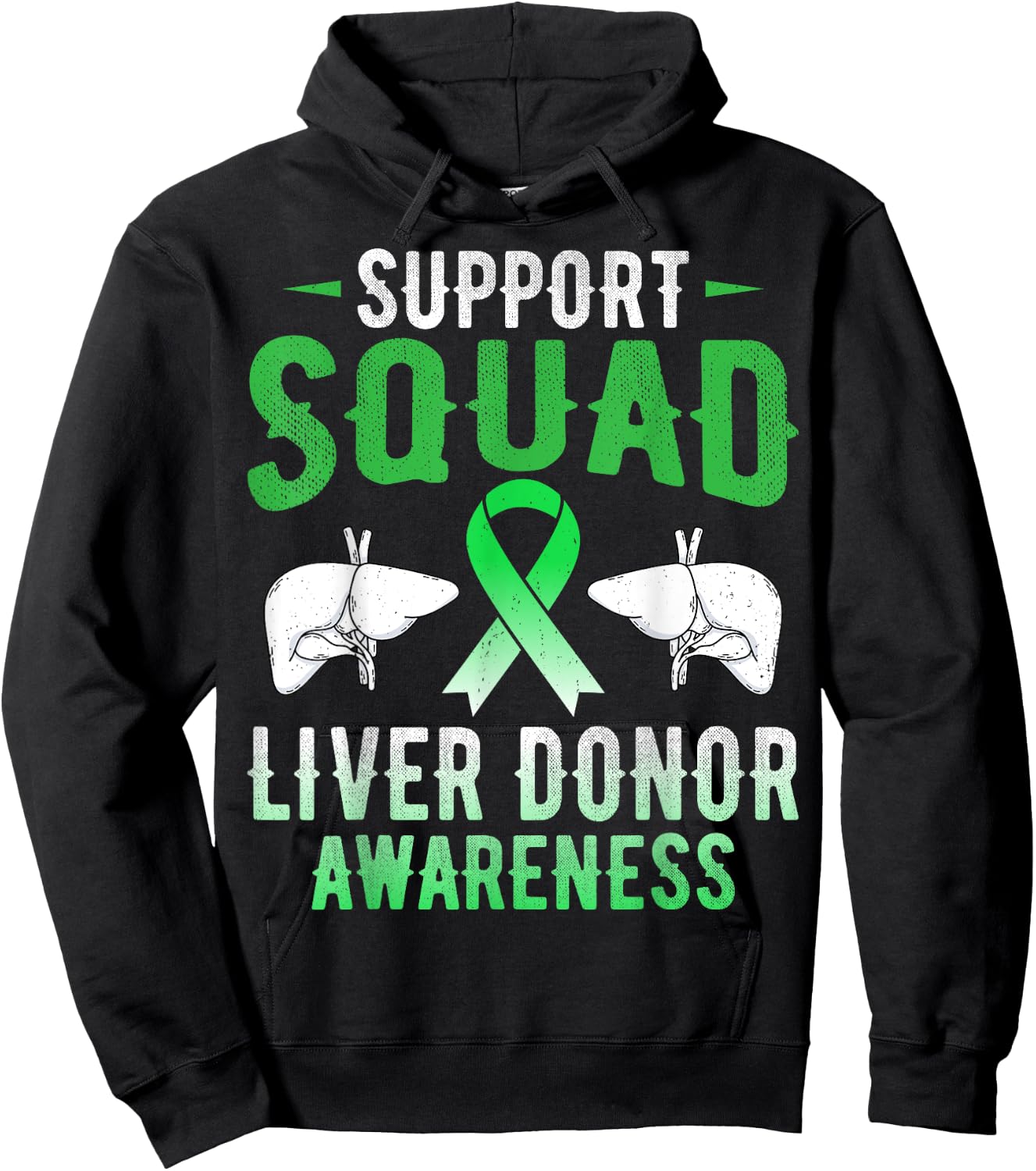 Support Squad - Liver Donor Liver Donation Awareness Gifts Hoodie - Hoodie | Black
