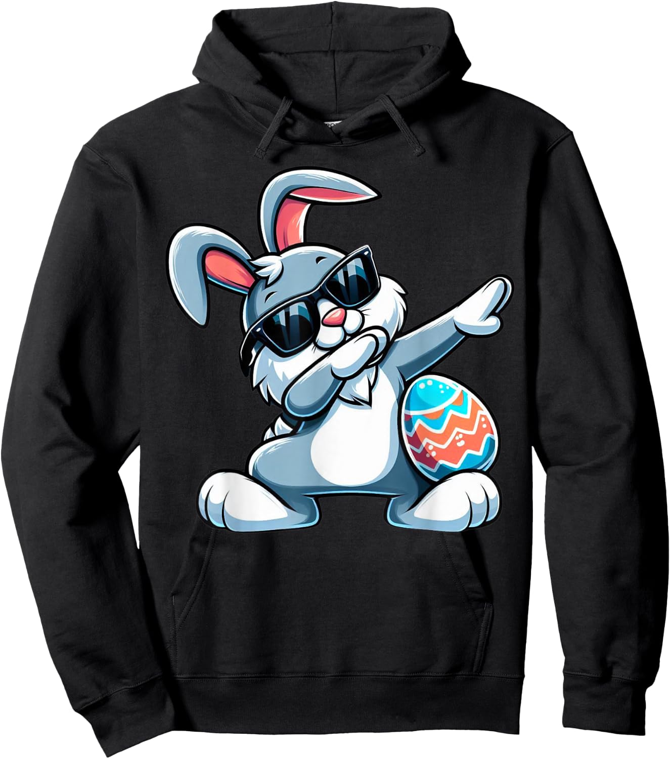 Dabbing Bunny Easter Eggs Dab Boys Girls Kids Rabbit Hoodie - Hoodie | Black