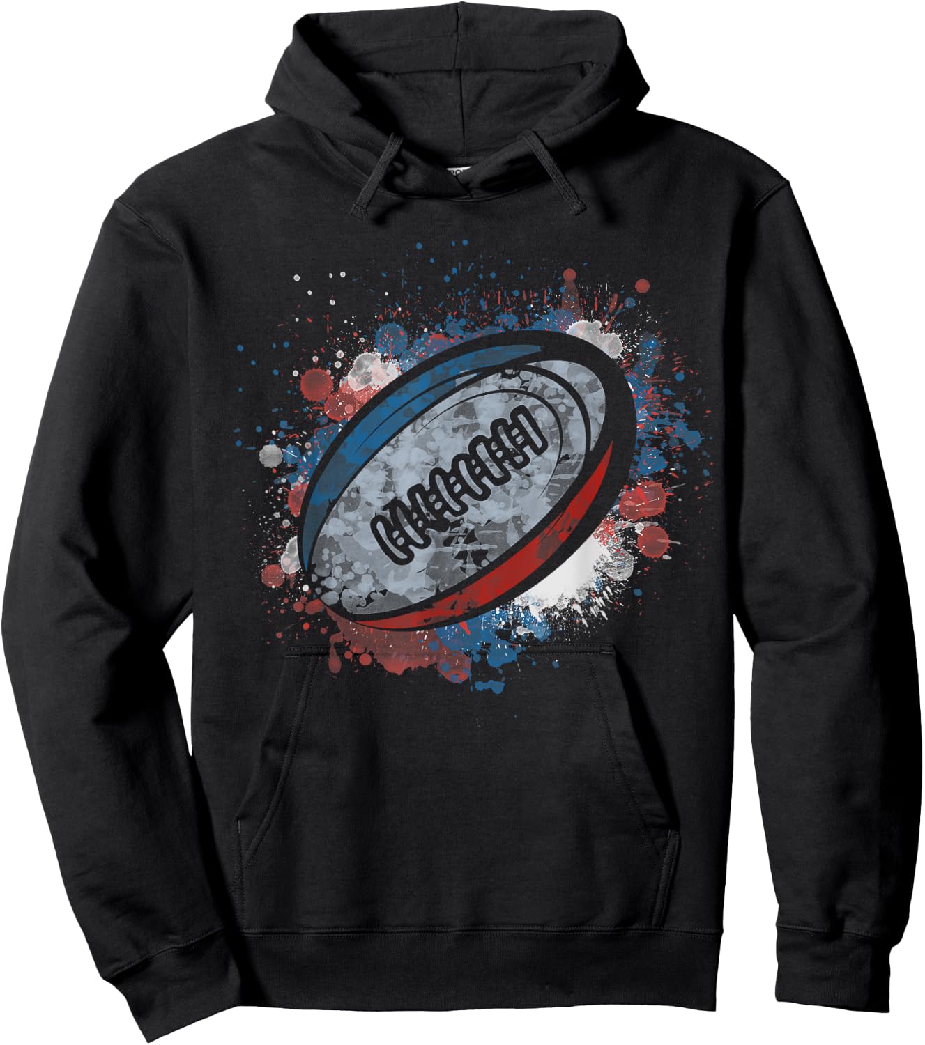 Rugby Jersey Player Splash Child Splash Ball , Black, S Hoodie - Hoodie | Black