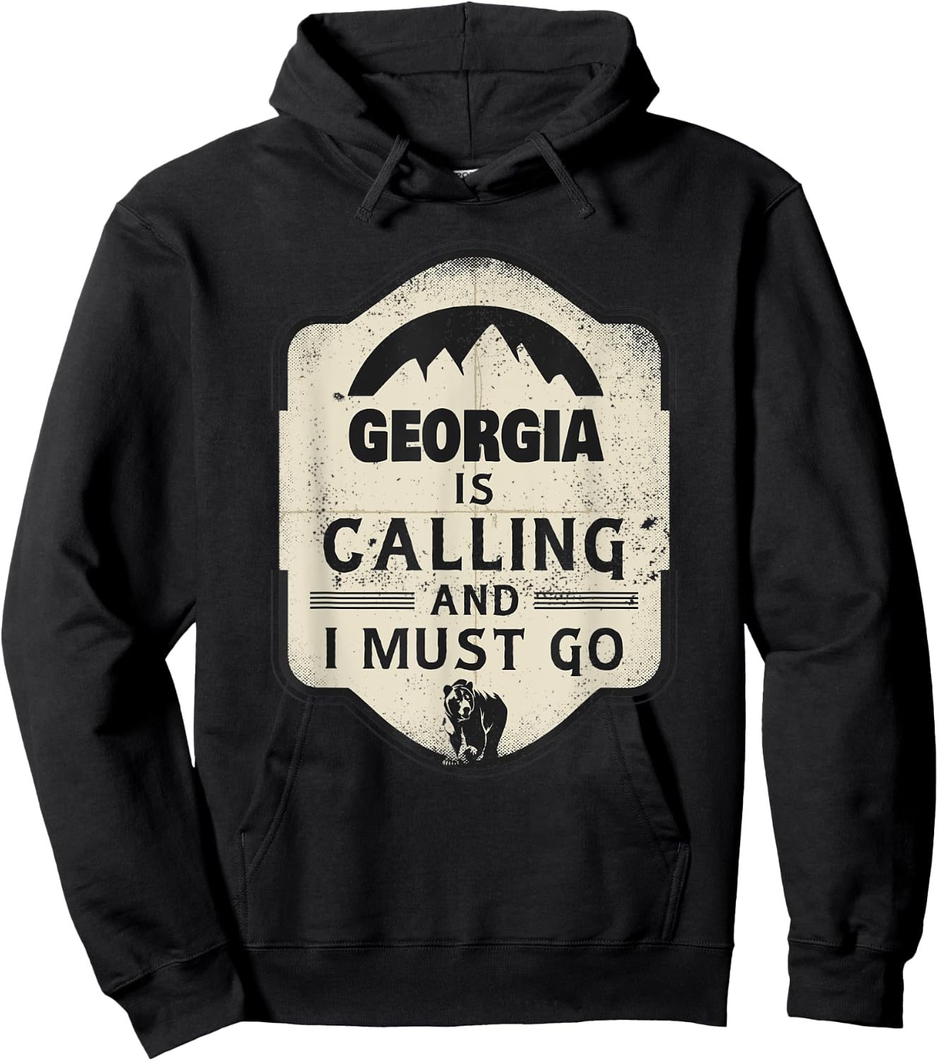 Georgia Is Calling And I Must Go Funny Georgia Hoodie - Hoodie | Black