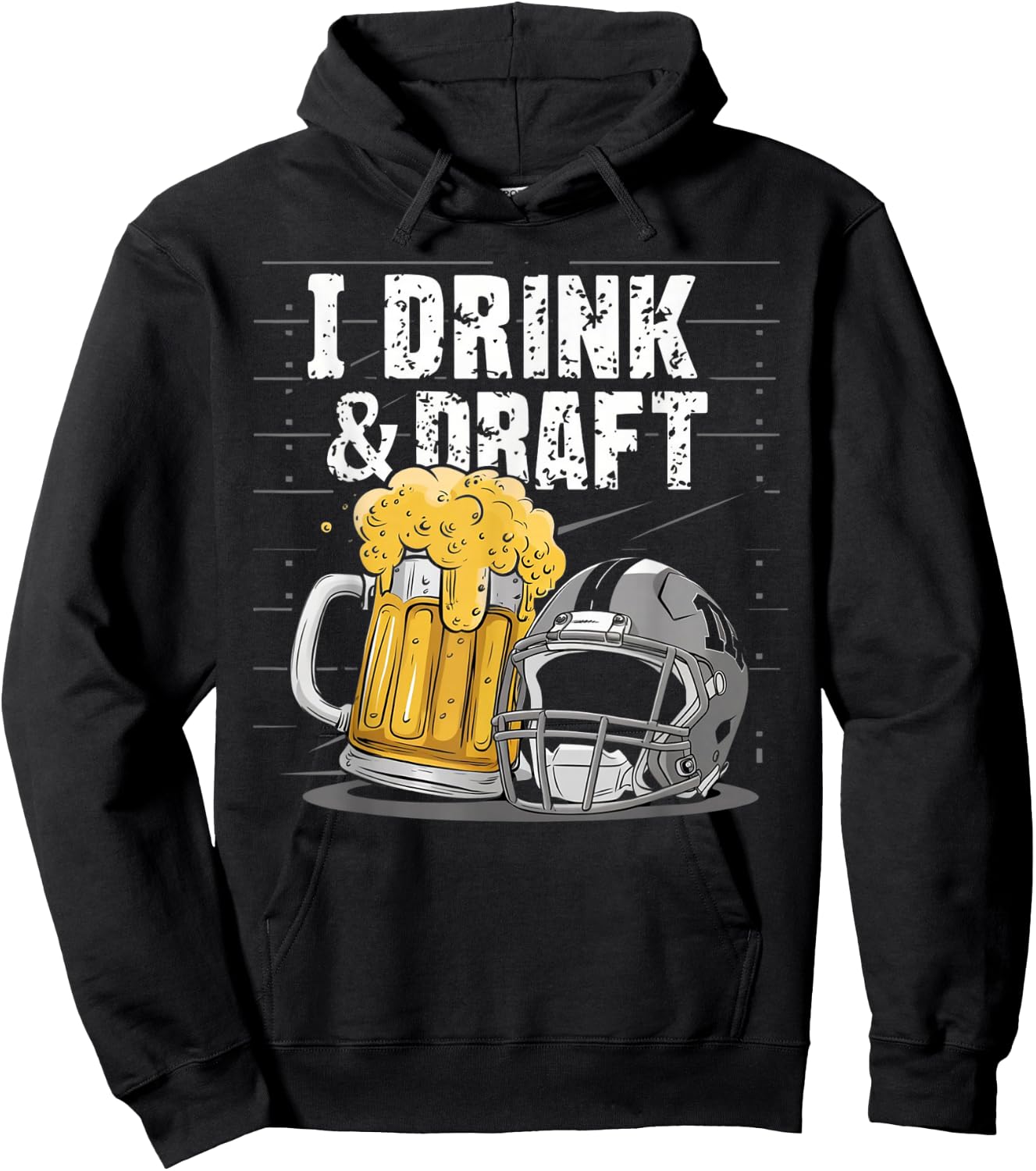 Fantasy Football Party Draft Beer Sipping Hoodie - Hoodie | Black