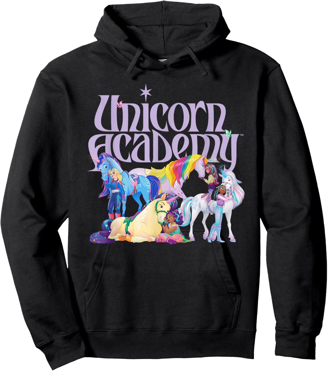 Rider and Unicorns , black Hoodie - Hoodie | Black