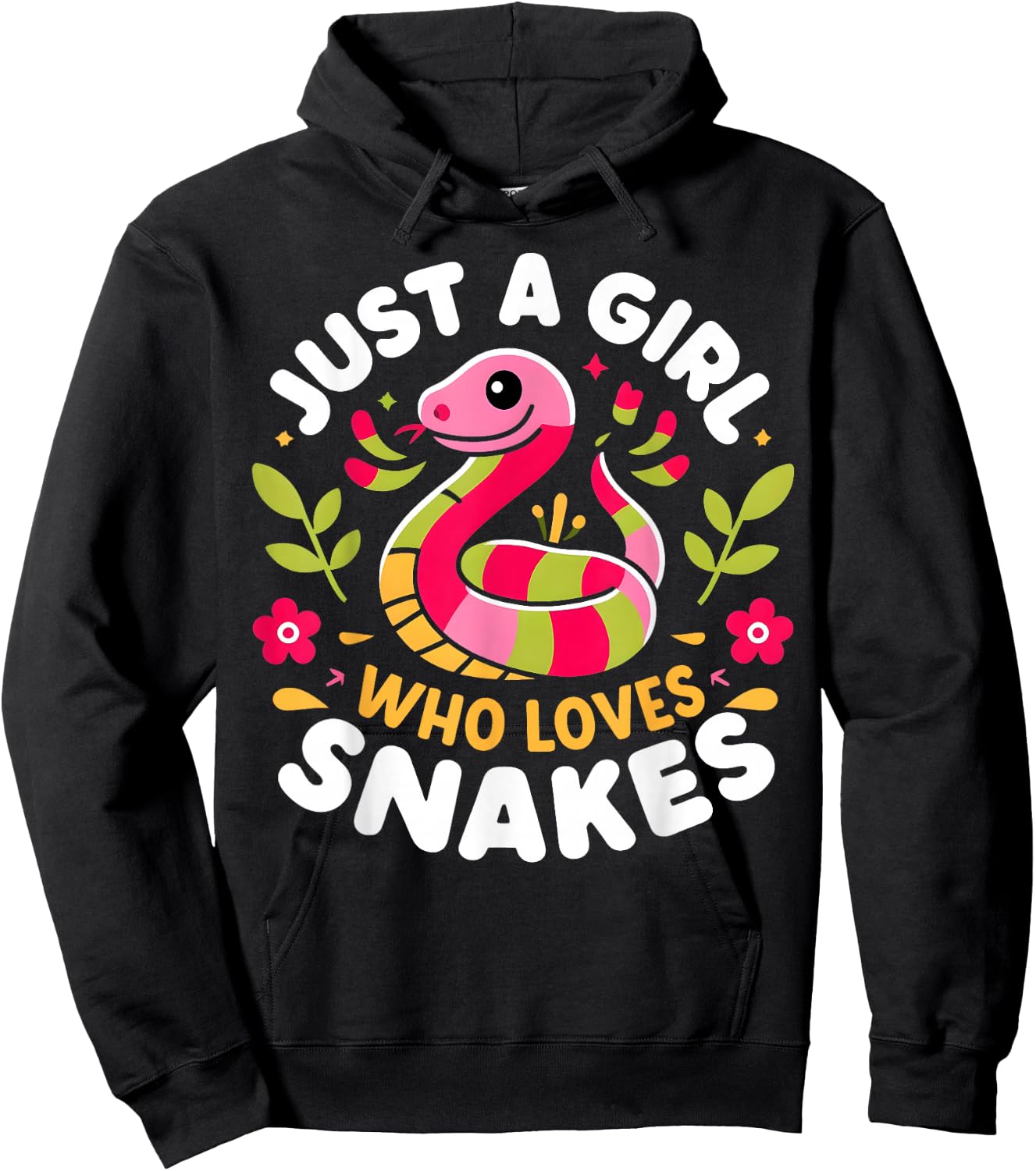 Snake Girl - I Love Snakes - Woman Snakes Hoodie - Hoodie | Black