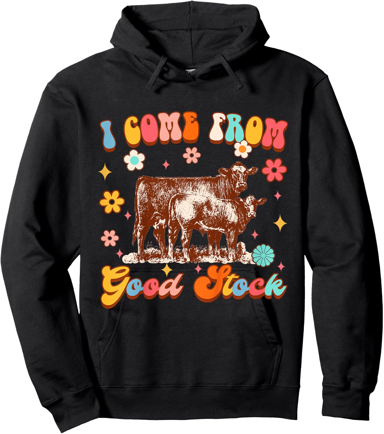 Kids Country Farm Life Farmer Baby Shower I Come From Good Stock Hoodie - Hoodie | Black