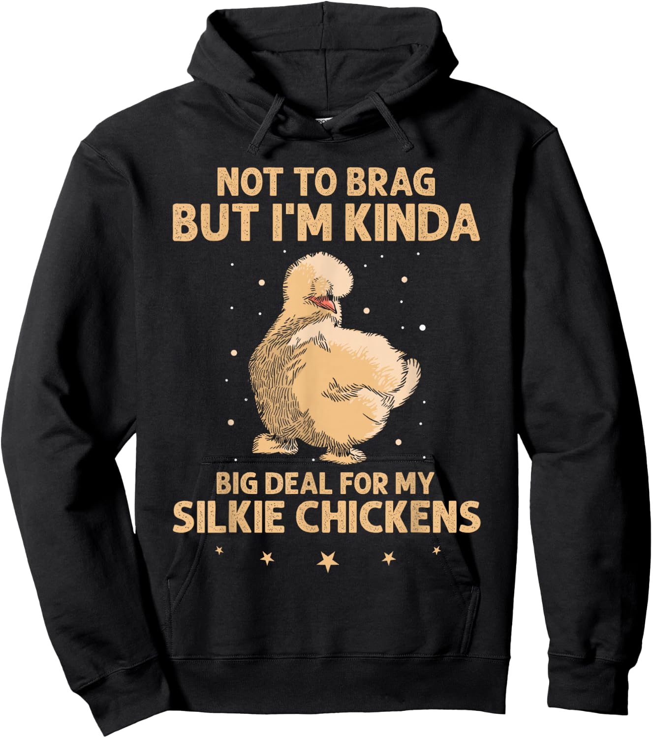 Silkie Chicken Owner Mom Silkie Chicken Stuffed Animal Hoodie - Hoodie | Black