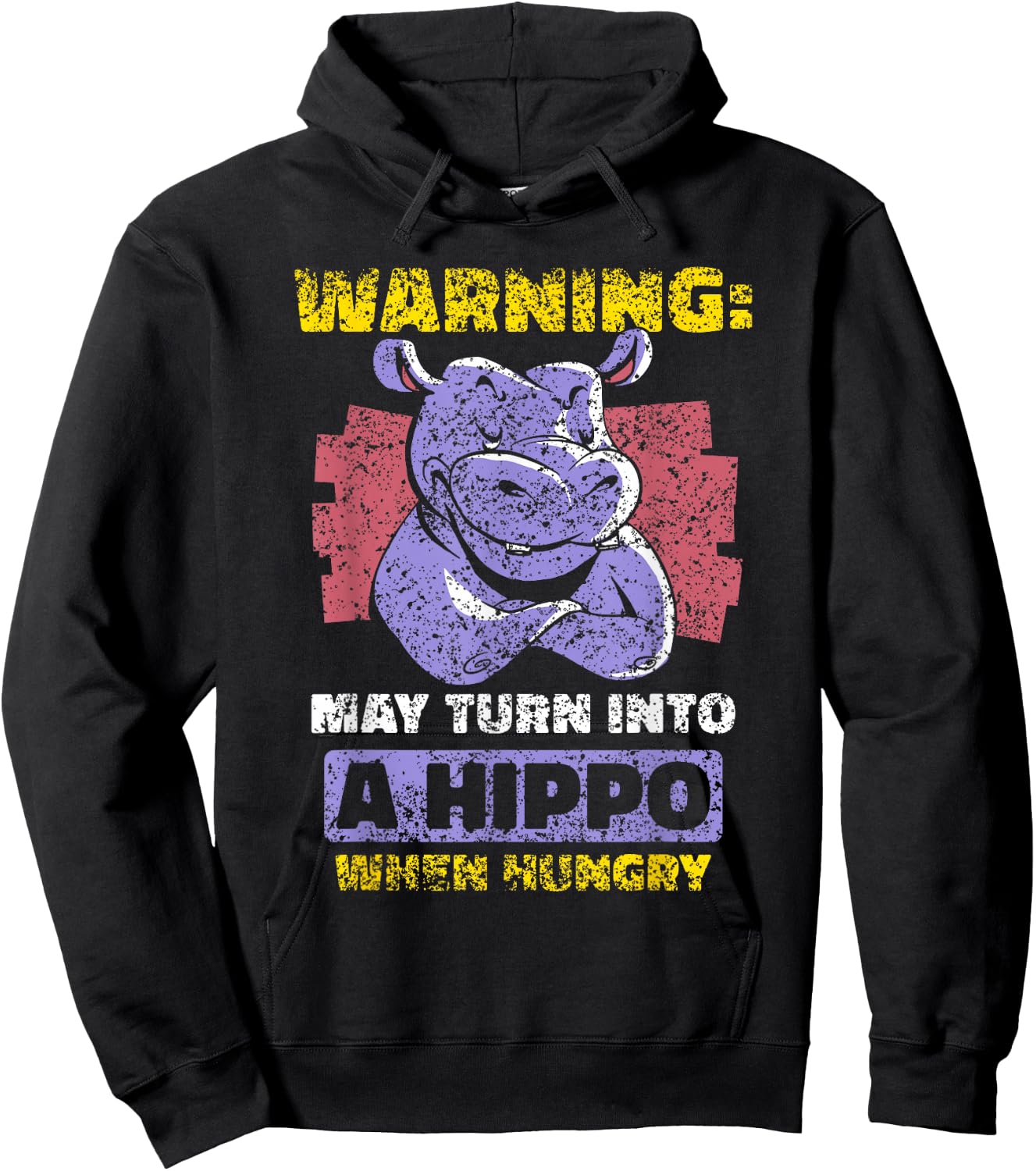 May Turn Into A Hippo When Hungry Hippos Hippopotamus Cute Hoodie - Hoodie | Black