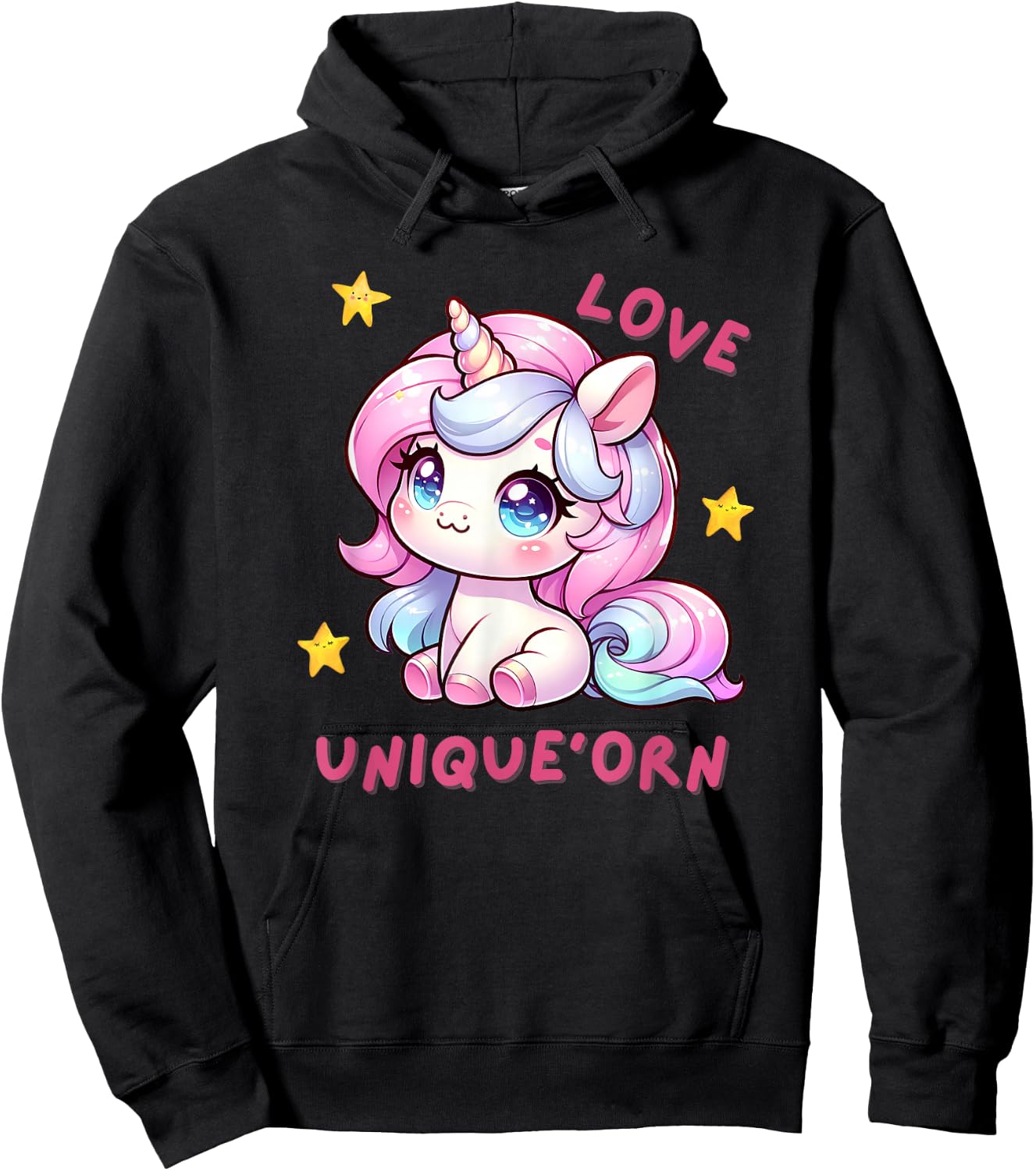 Funny unicorn love unicorn Hoodie - Hoodie | Black