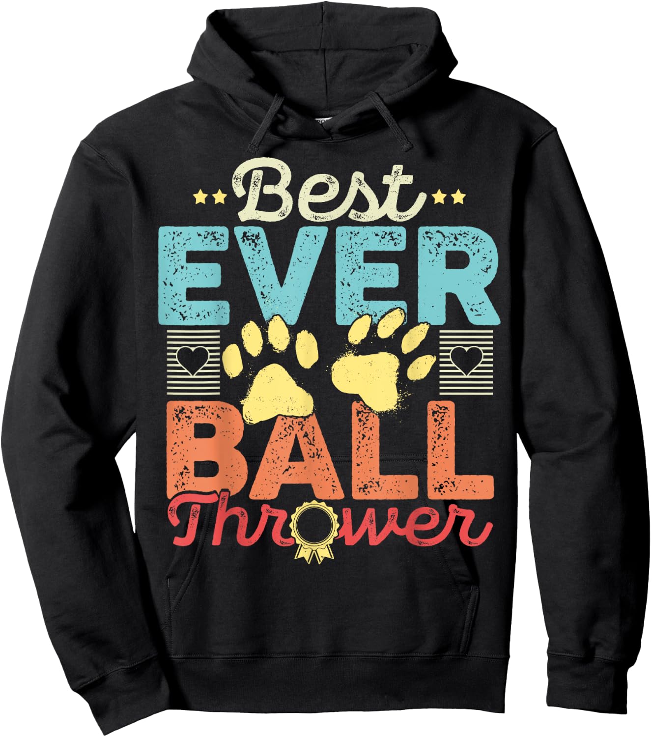 Dog Lover Gift - Best Ever Ball Thrower - Funny Gift Women Kids Hoodie - Hoodie | Black