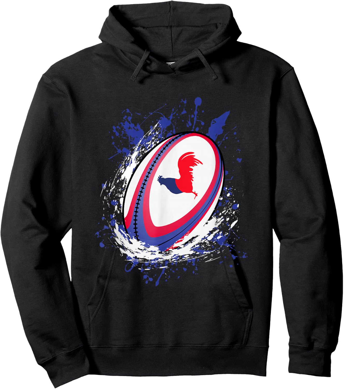 Rugby Shirt Player Child Man Flag Rooster Men Women Hoodie - Hoodie | Black