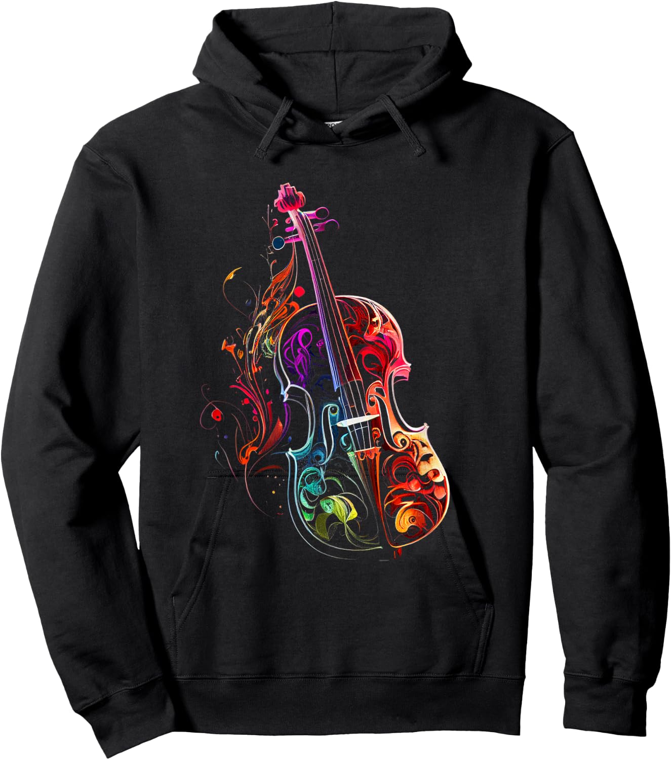 Geigen Farben Bunte Geige Violine Geschenk für Violinisten Hoodie - Hoodie | Black