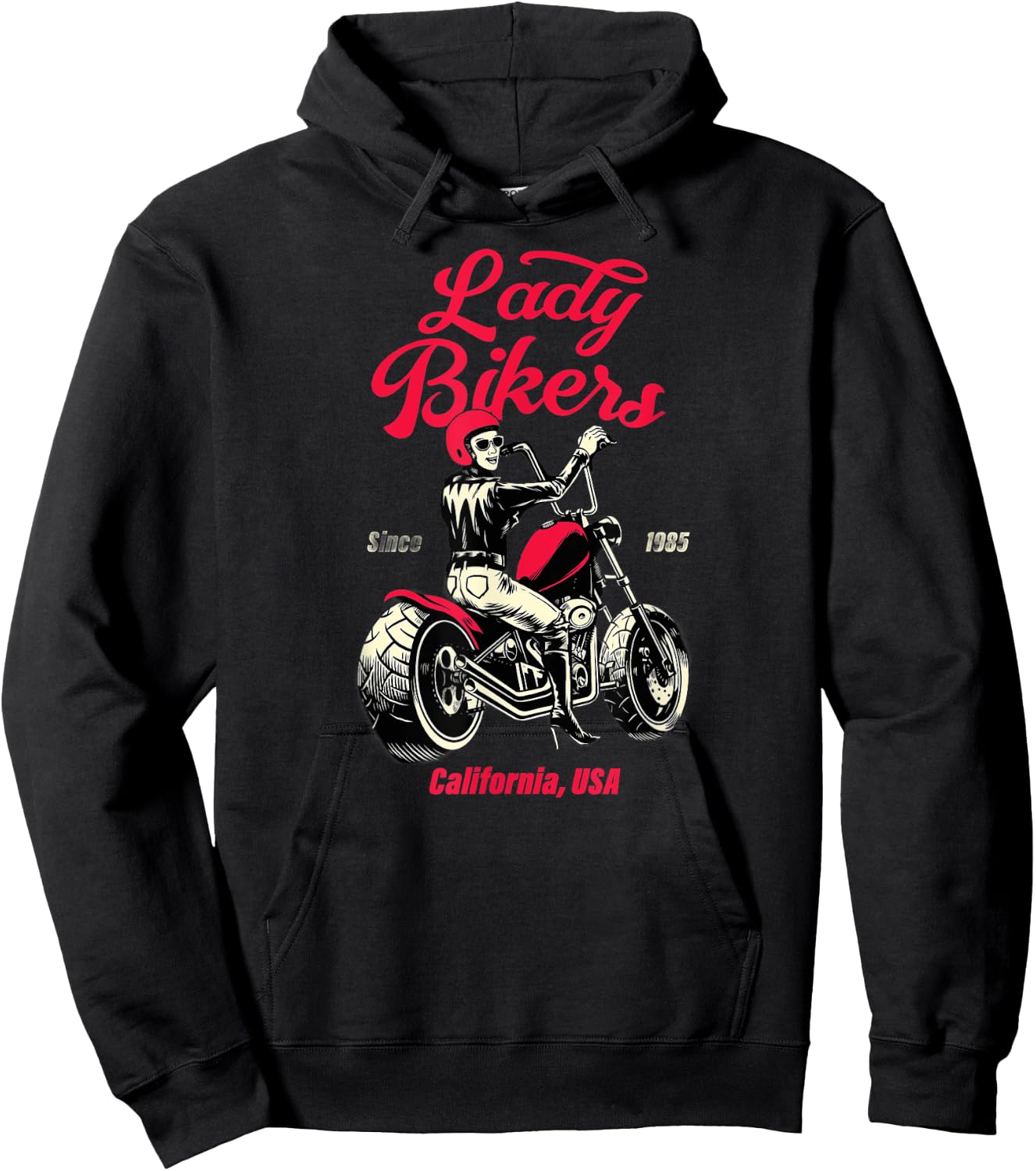 Bike Queen: Reiten wie ein Boss! Lady Biker Power Hoodie - Hoodie | Black
