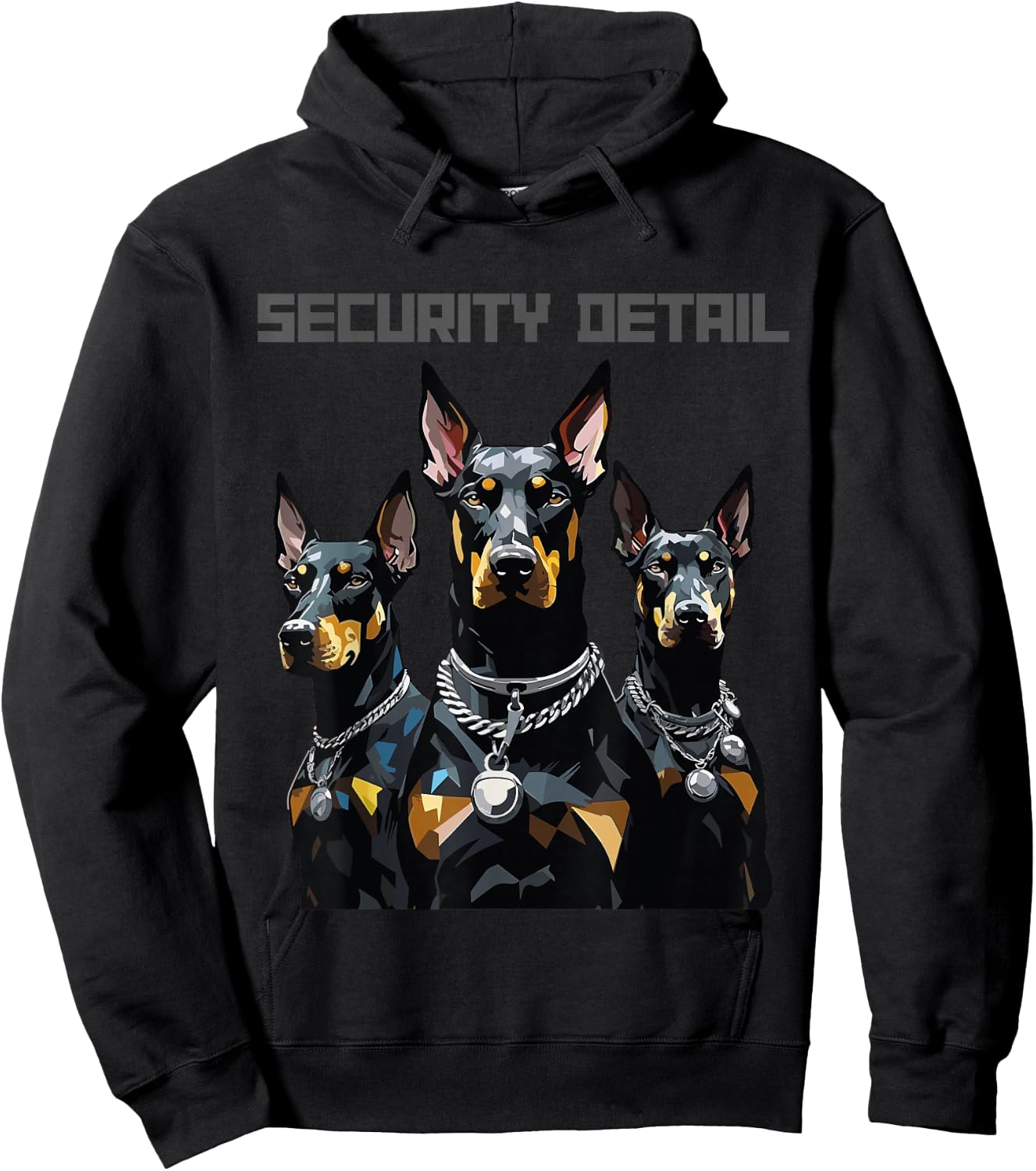 CJ Graphix Doberman Dogs 3 Dobermans Security Detail Guard Watch Dogs Hoodie - Hoodie | Black