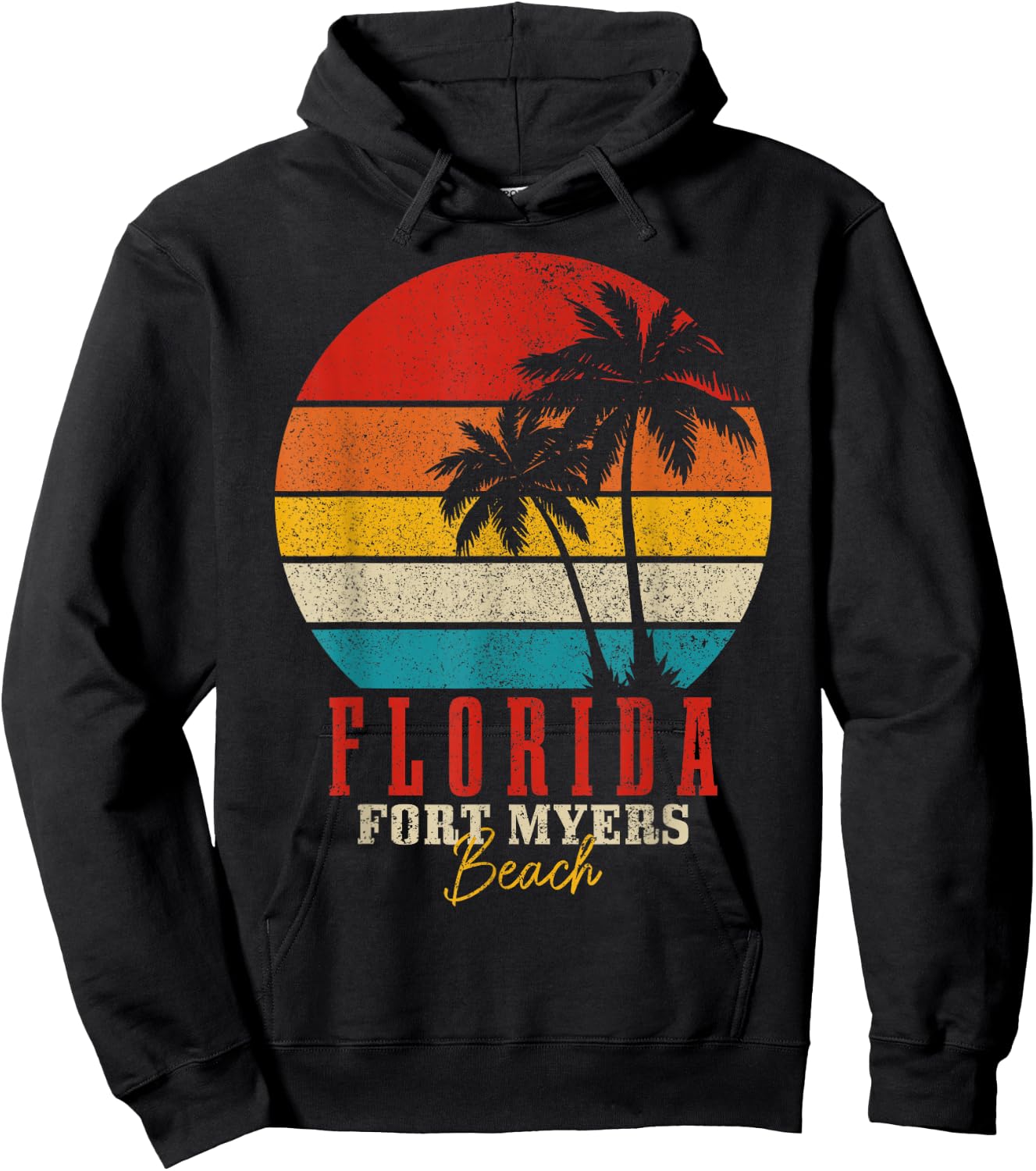 Fort Myers Beach Florida Vintage USA America Souvenir Hoodie - Hoodie | Black