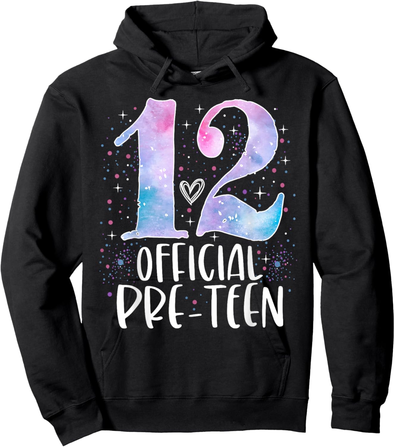 12 Official Pre-Teen 12th Birthday Girl Gifts 12 Year Old Hoodie - Hoodie | Black