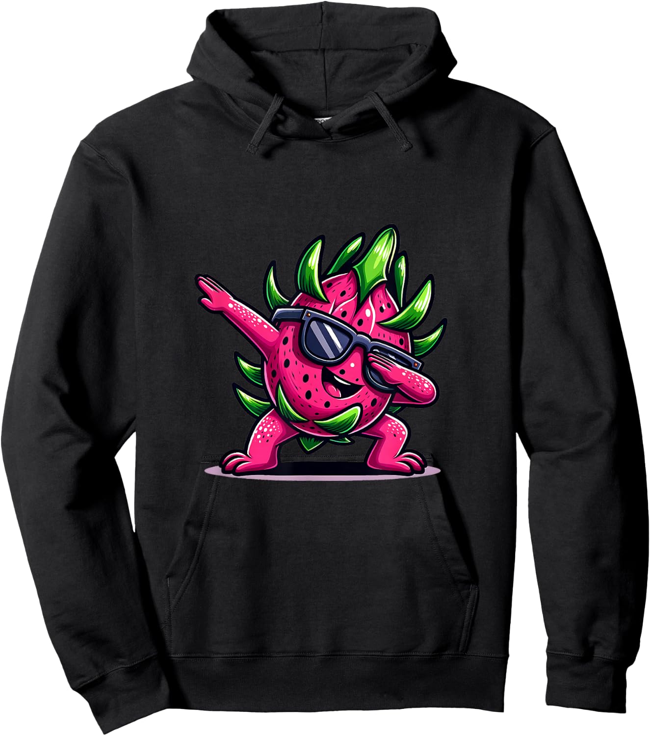 Dab Fruit Dancing Dabbing Dragon Fruit Meme Hoodie - Hoodie | Black