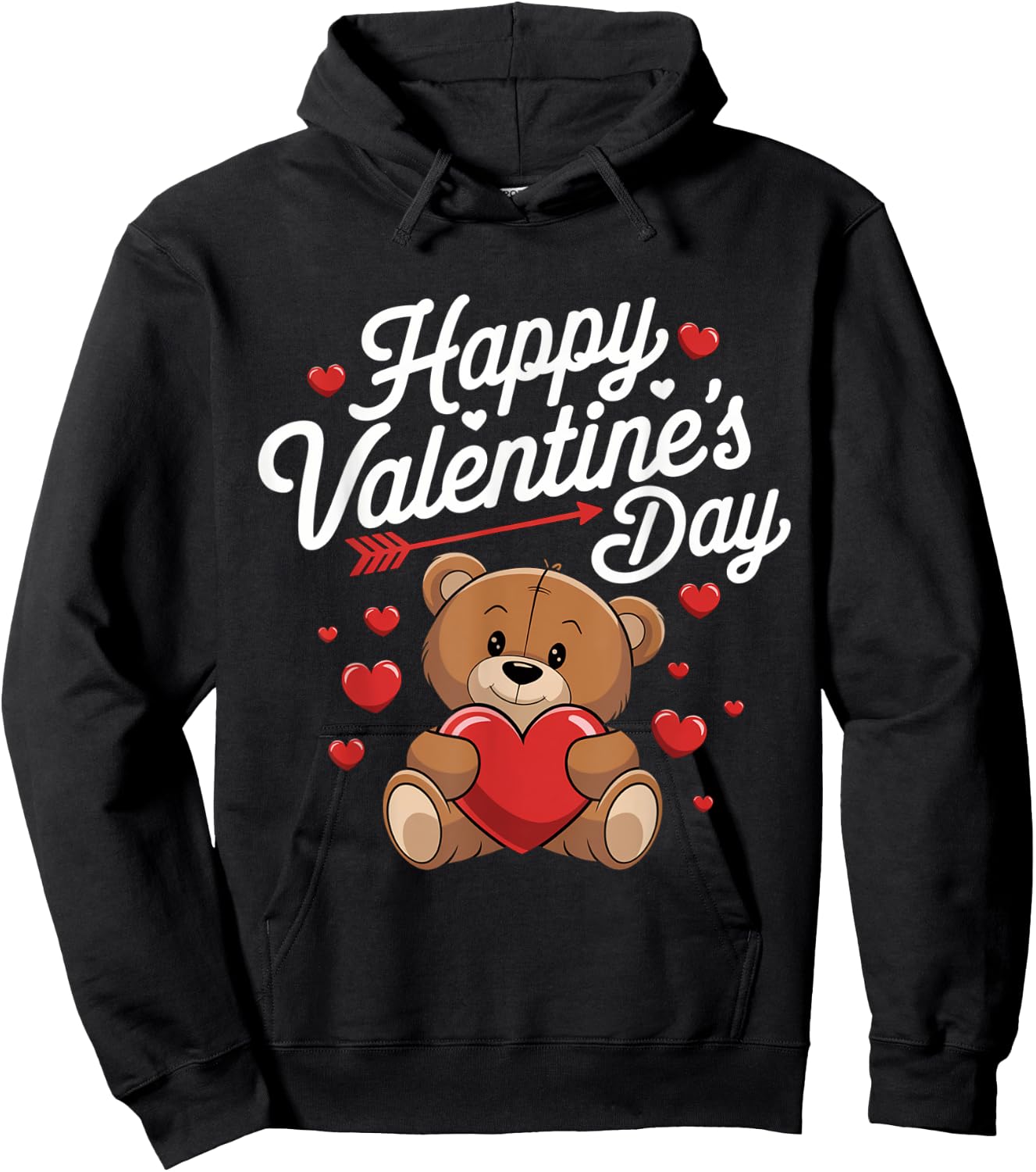 Happy Valentines Day Shirts Women Cute Valentine Hoodie - Hoodie | Black