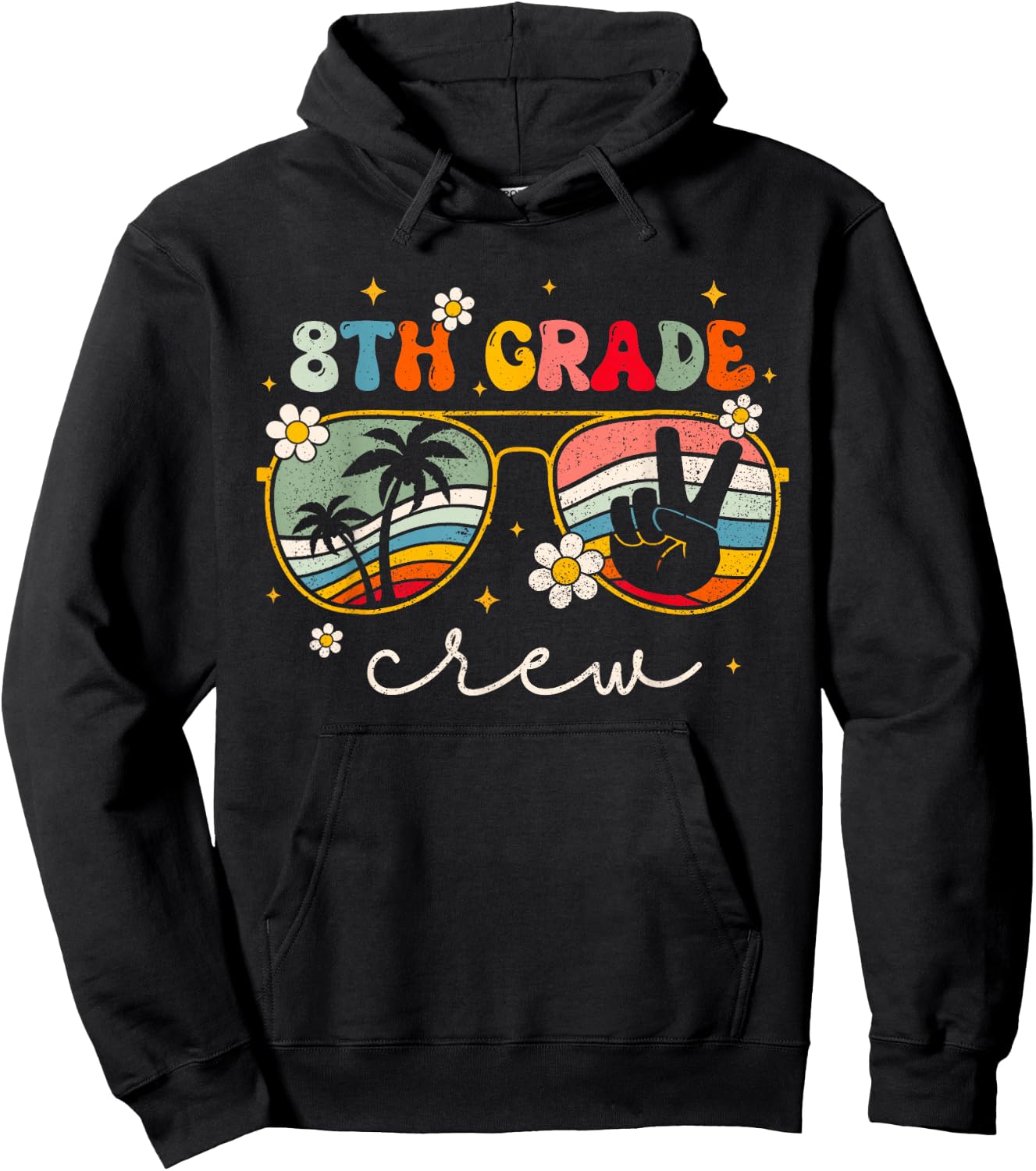 8th Grade Crew teacher team Eighth grade squad girls boys Hoodie - Hoodie | Black