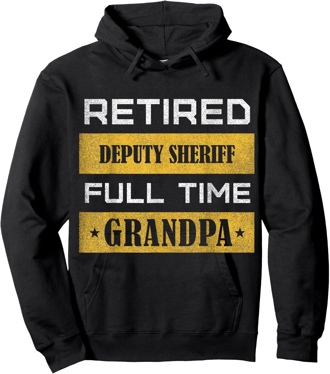 Retired Deputy Sheriff Full Time Grandpa Hoodie - Hoodie | Black