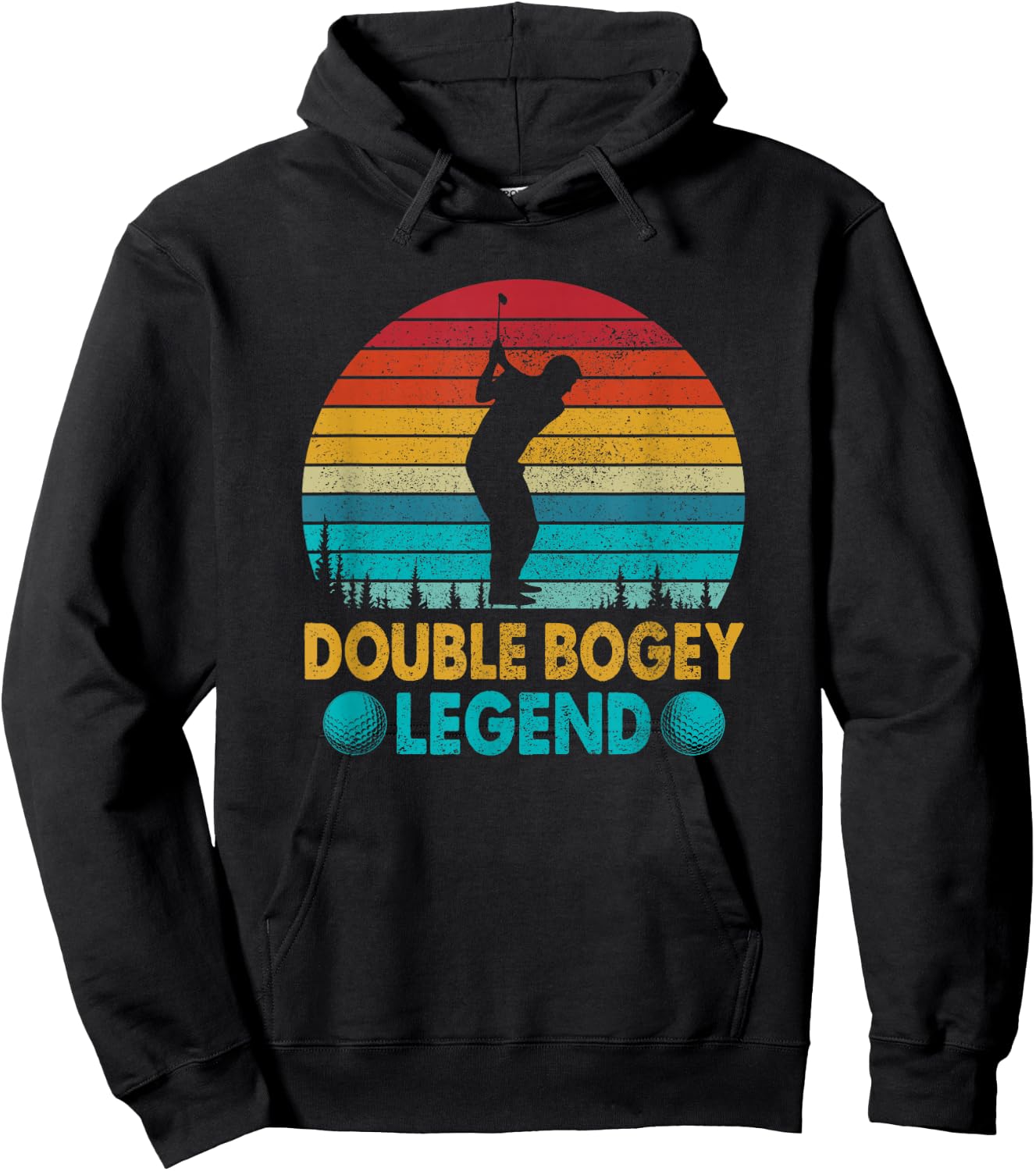 Double Bogey Legend, Funny Golf Player Golfer Saying Father Hoodie - Hoodie | Black