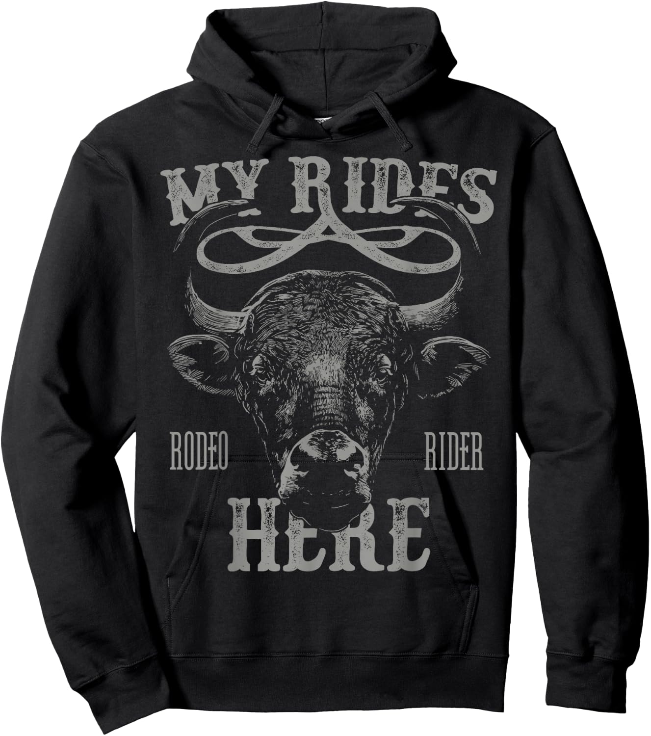 PBR Rodeo Bull Riders Cowboys Western Ranch , black, s Hoodie - Hoodie | Black