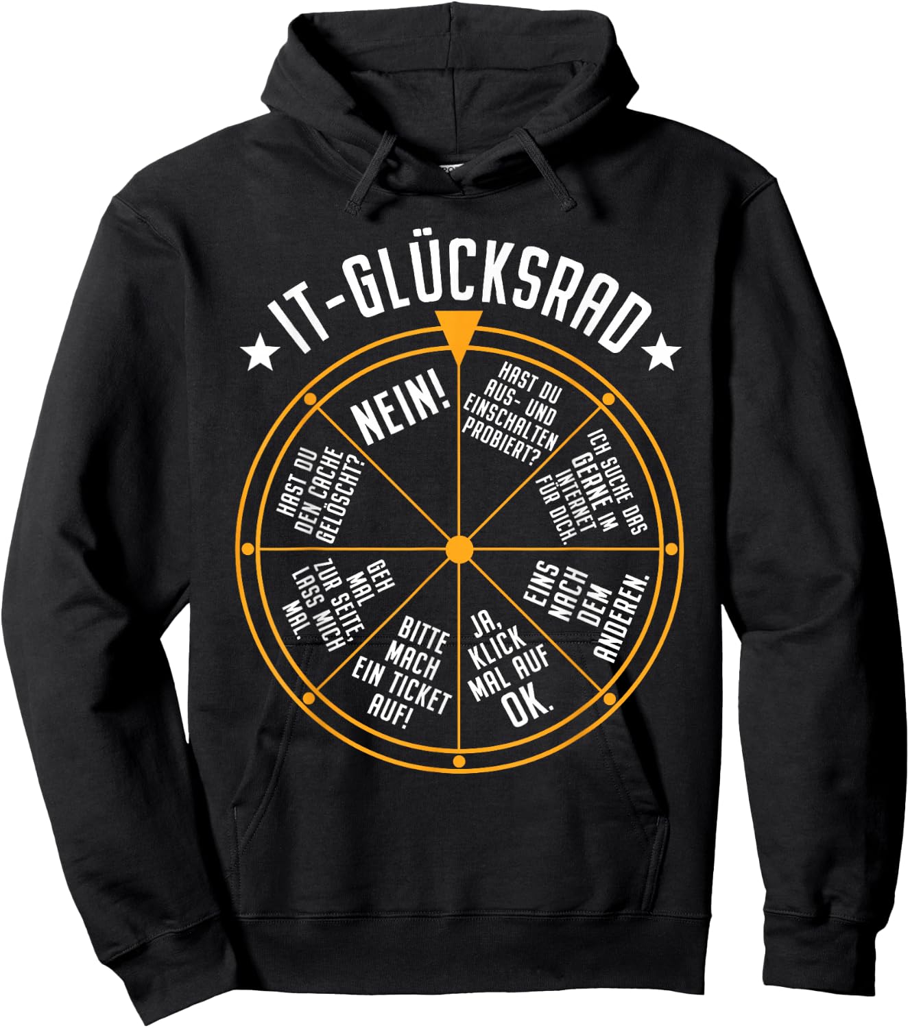 IT Support Fortune Wheel Service Desk IT Helpdesk Data Centre Hoodie - Hoodie | Black