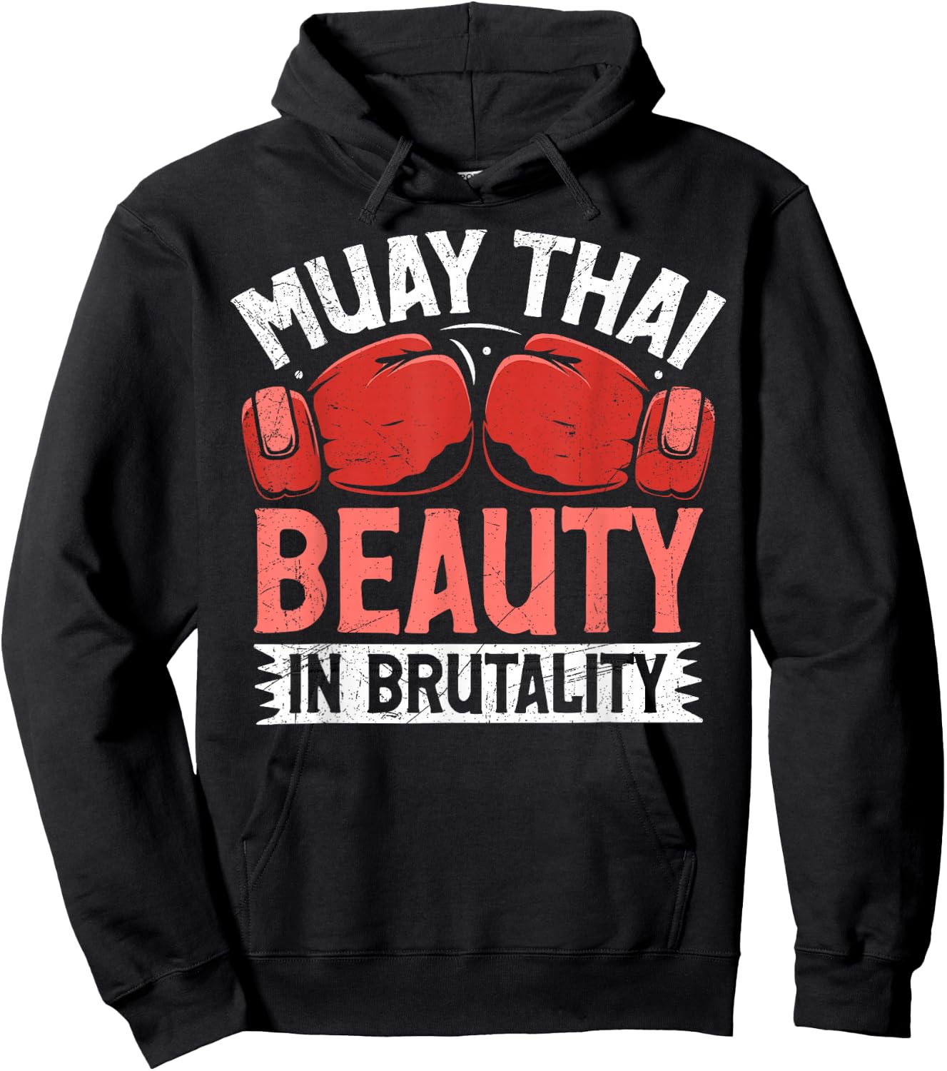 Muay Thai Beauty in Brutality Muay Thai Hoodie - Hoodie | Black