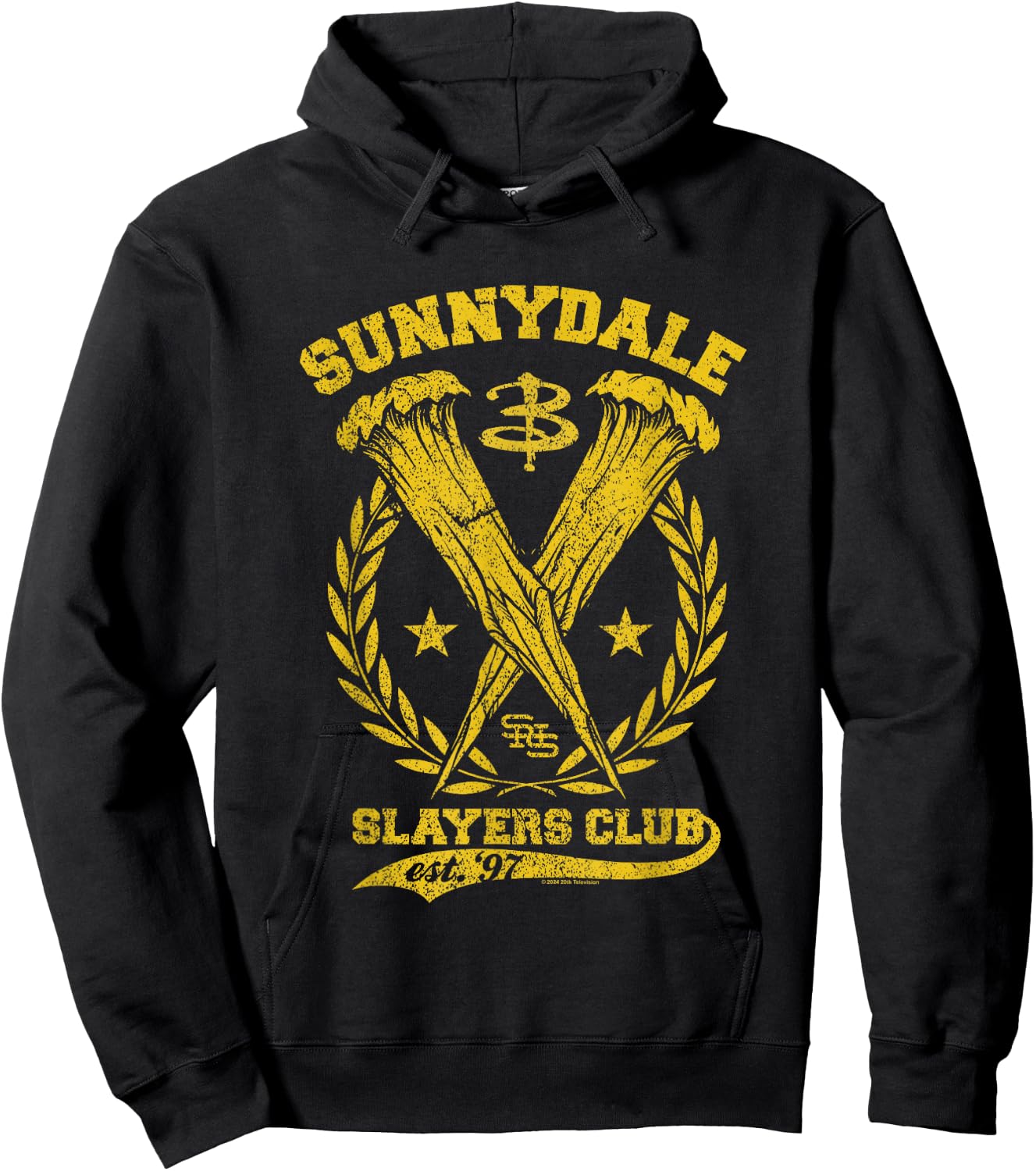 Buffy The Vampire Slayer Sunnydale Slayers Club Collegiate , Black, S Hoodie - Hoodie | Black