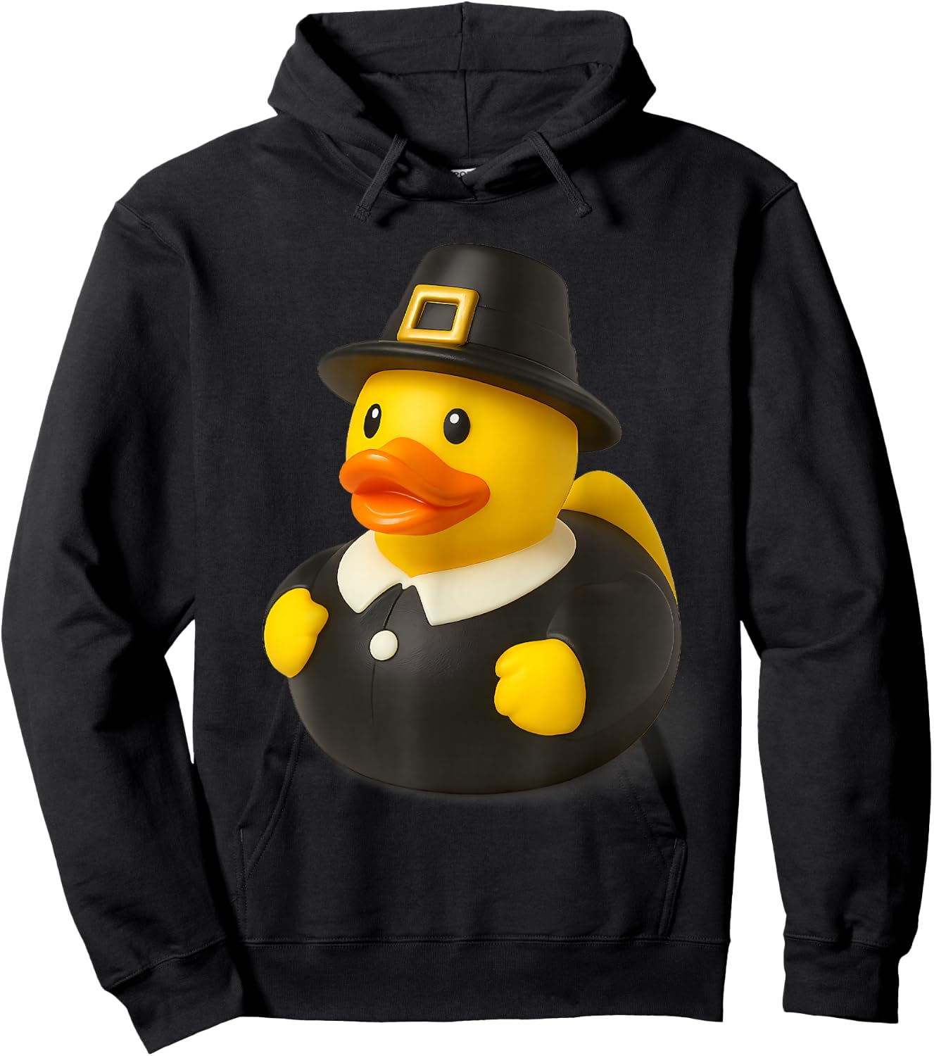 Rubber Duck Pilgrim Thanksgiving Ducky Men Women Kids Hoodie - Hoodie | Black