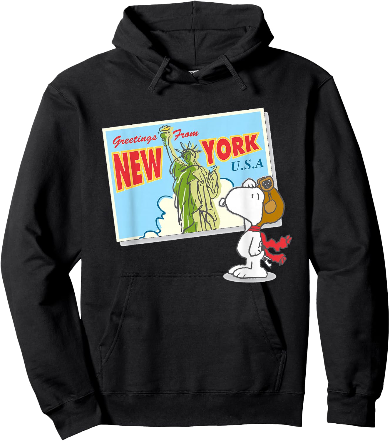 Peanuts Snoopy Carte postale New York Hoodie - Hoodie | Black