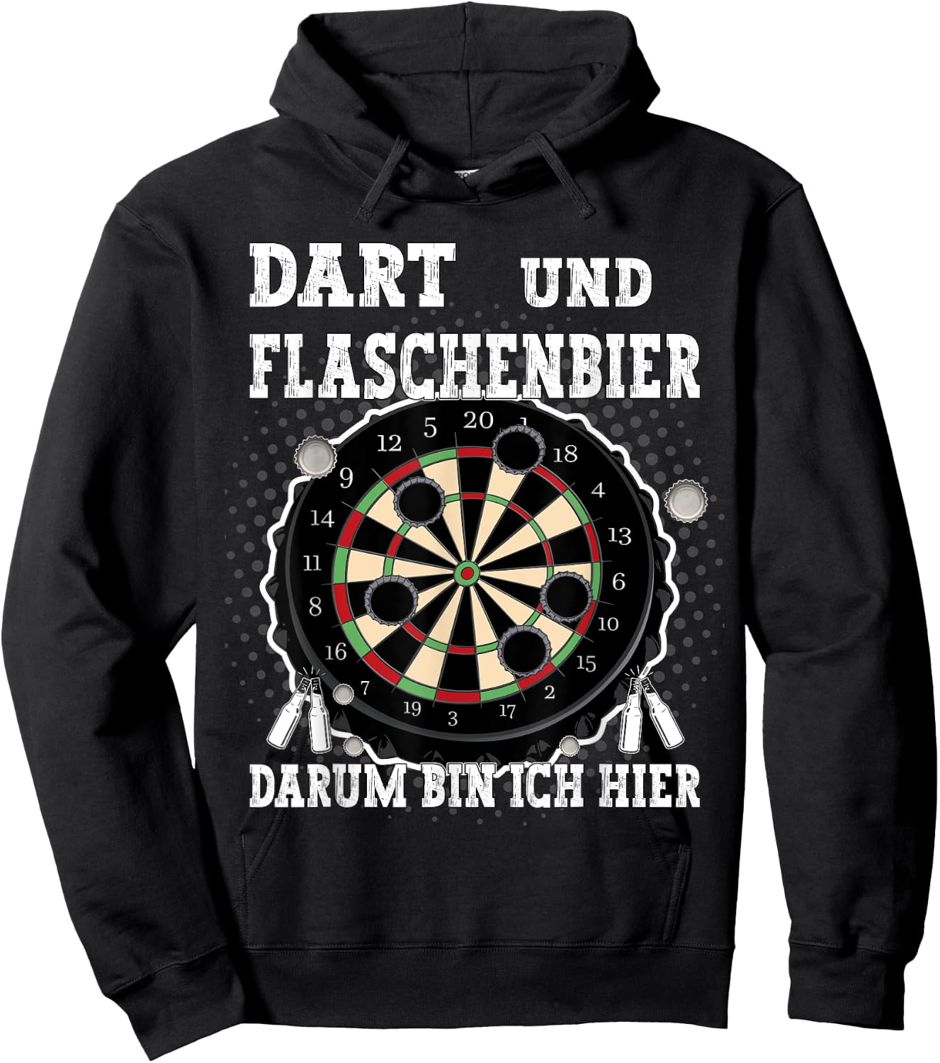 Dart Darts Dart Player Funny Motif , black Hoodie - Hoodie | Black