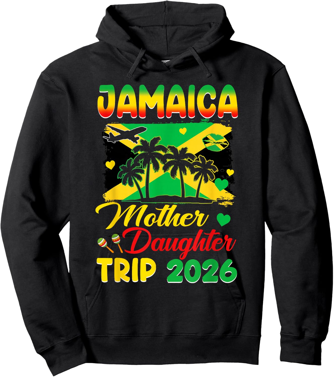 Jamaica Mother Daughter Trip 2026 Jamaican Summer Vacay Hoodie - Hoodie | Black