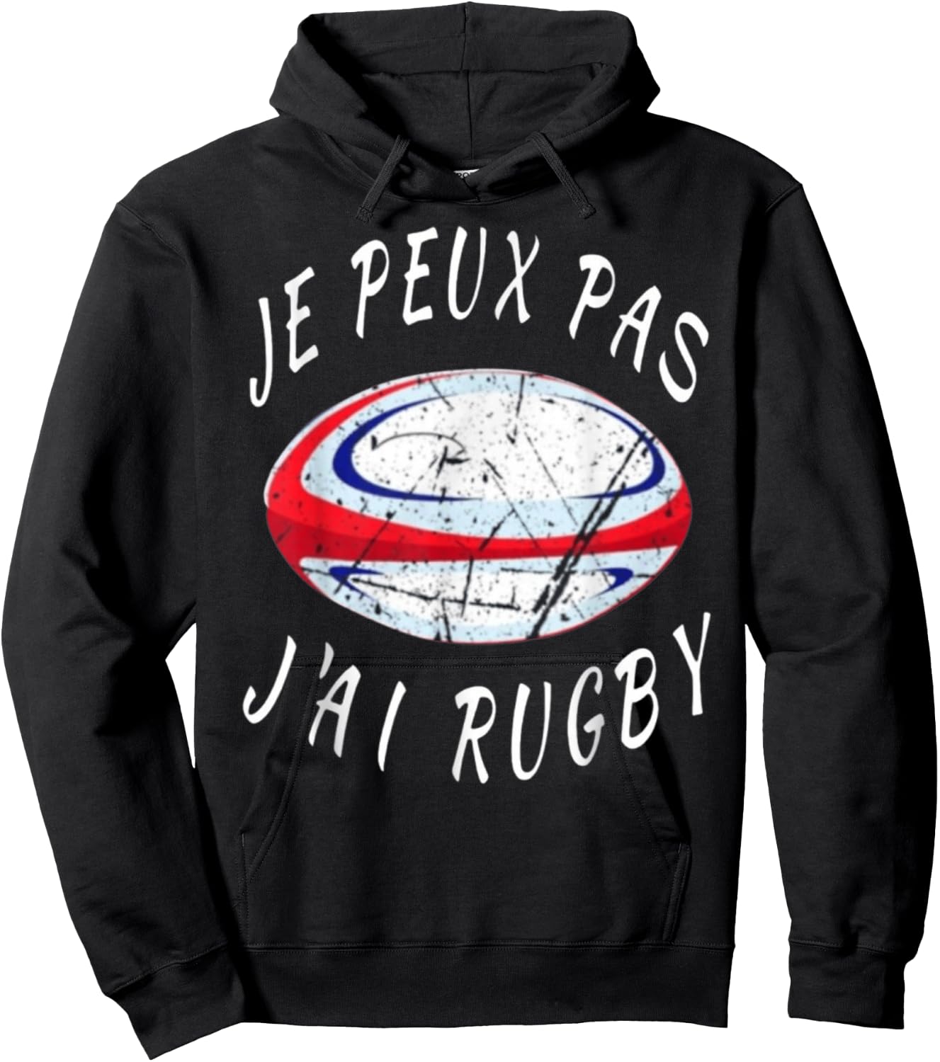 Rugby – Je Peux Pas J'ai Rugby – Rugby Player , Black, S Hoodie - Hoodie | Black